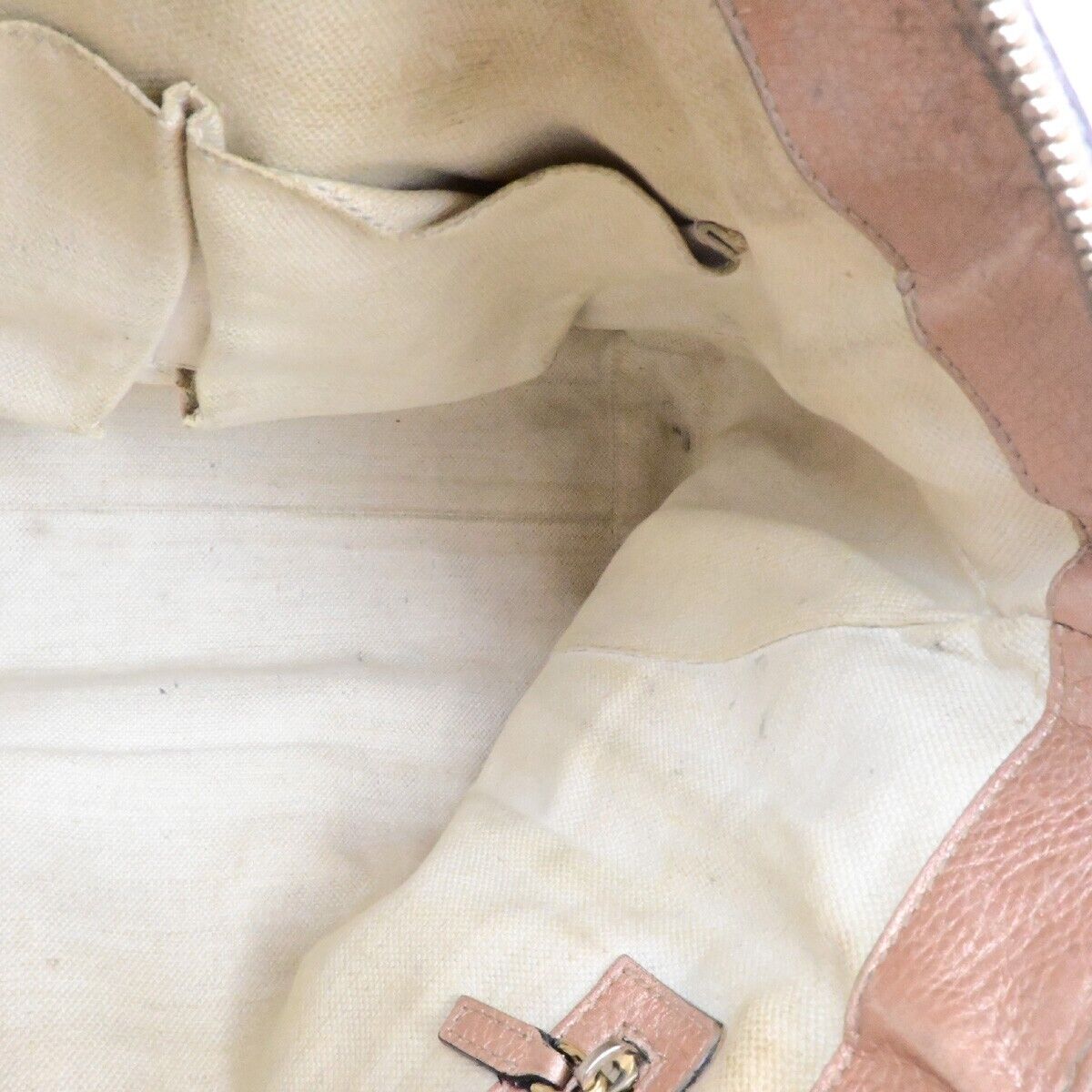 GUCCI Logo GG Pattern Shoulder Tote Bag Bamboo Canvas Leather Brown Pink 30EE118