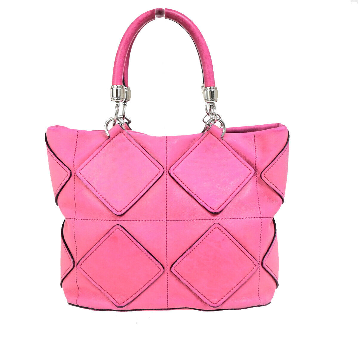 SALVATORE FERRAGAMO Gancini Hand Tote Bag Leather Pink SHW Italy 02SJ337