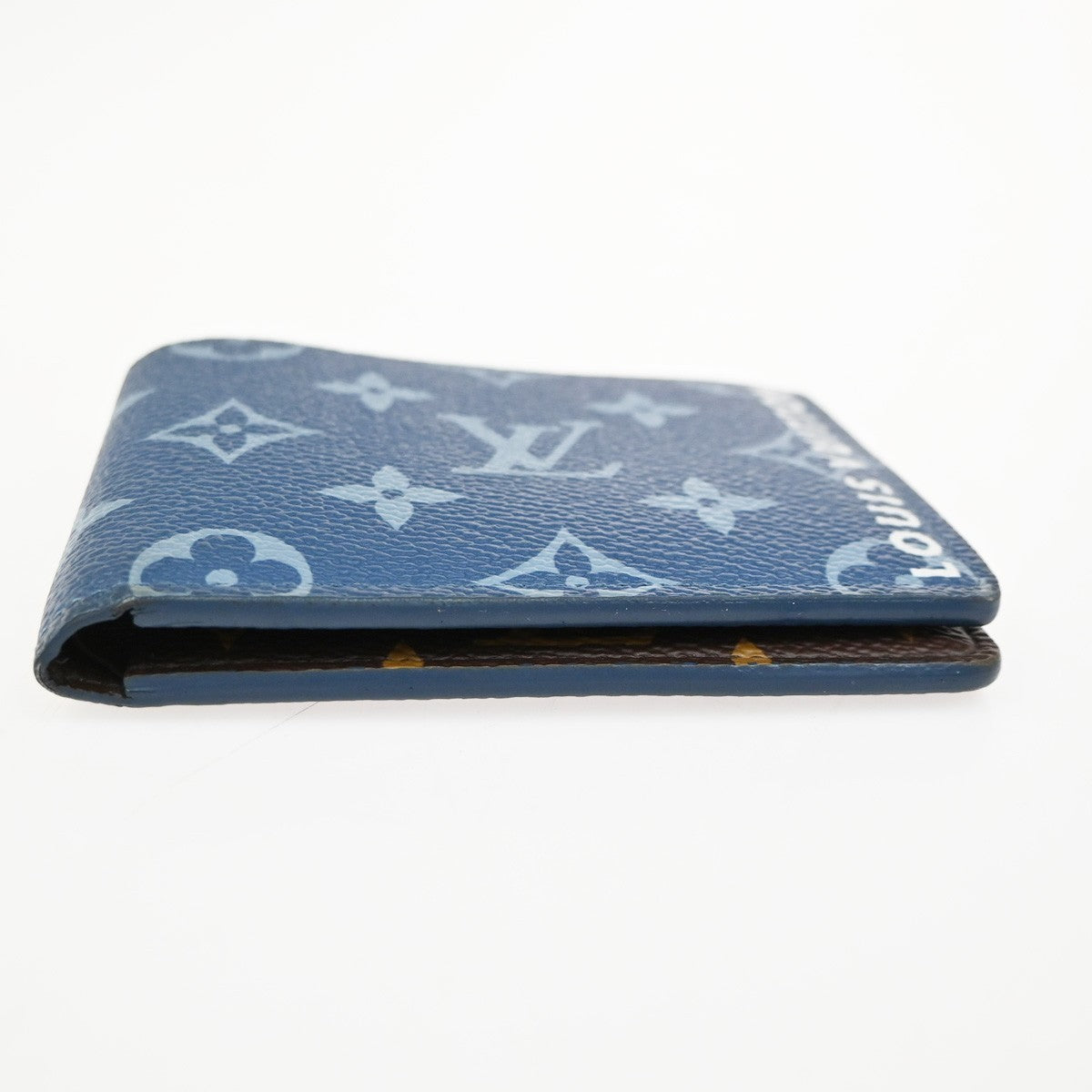 LOUIS VUITTON Portefeuille Slender Bifold Wallet Monogram Blue M82798 88YJ006