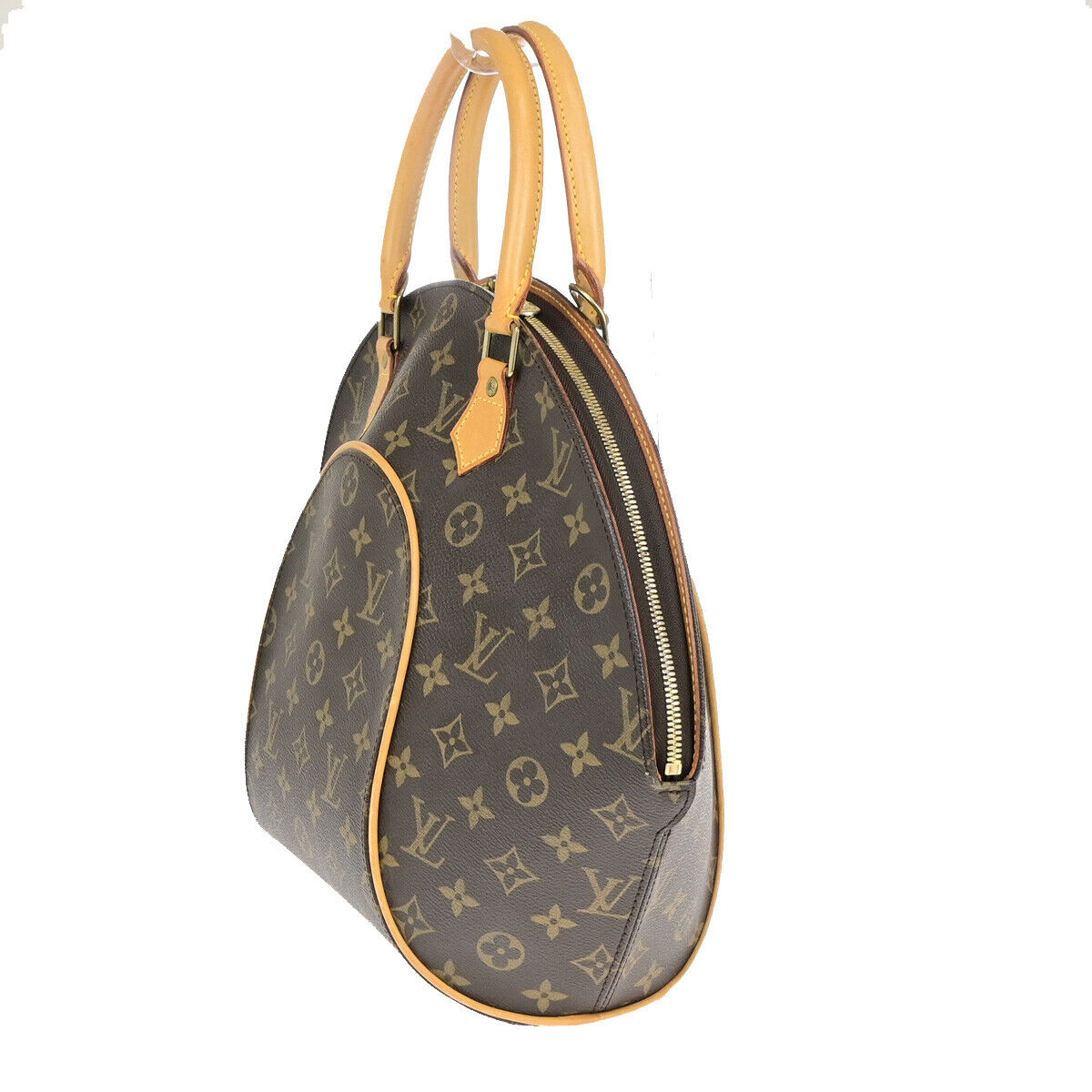 LOUIS VUITTON LV Logo Ellipse MM Hand Bag Monogram Leather Brown M51126 70YG626