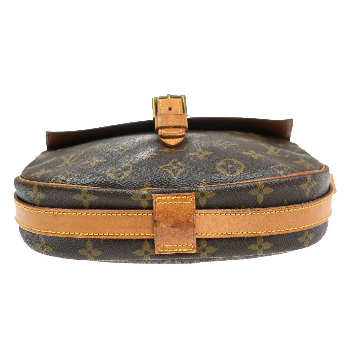 LOUIS VUITTON Jeune Fille GM Shoulder Bag Monogram Leather Brown M51225 39CA939