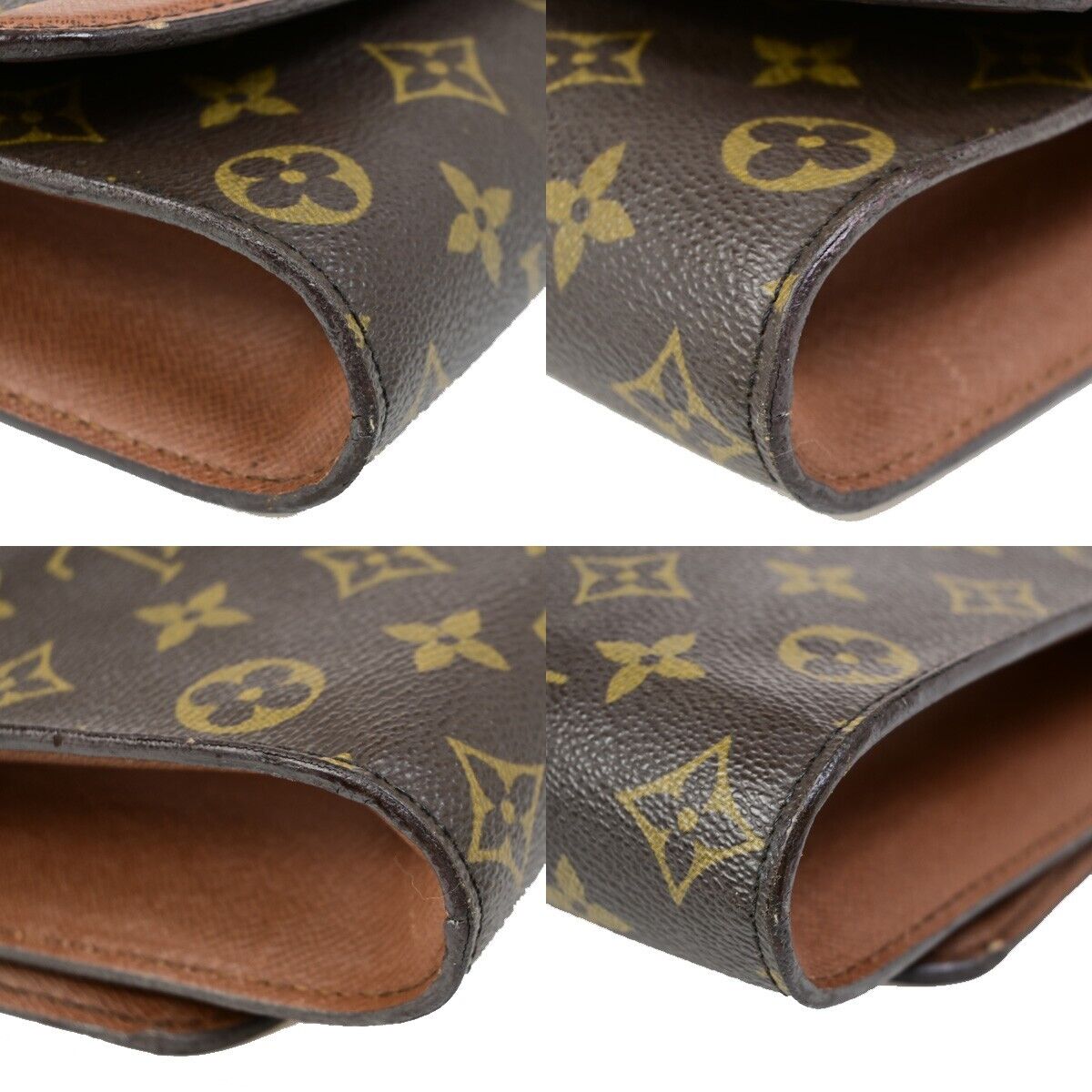 LOUIS VUITTON Bordeaux 2Way Shoulder Clutch Bag Monogram Leather M51797 89EB798