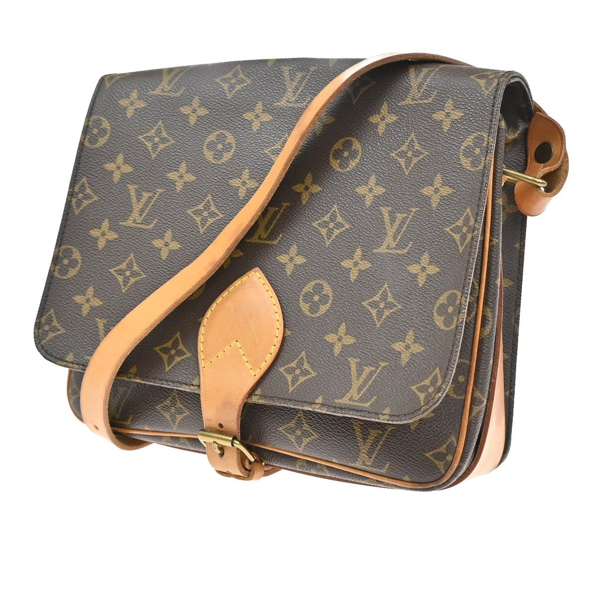 LOUIS VUITTON Cartouchiere GM Shoulder Bag Monogram Leather Brown M51252 82CA079