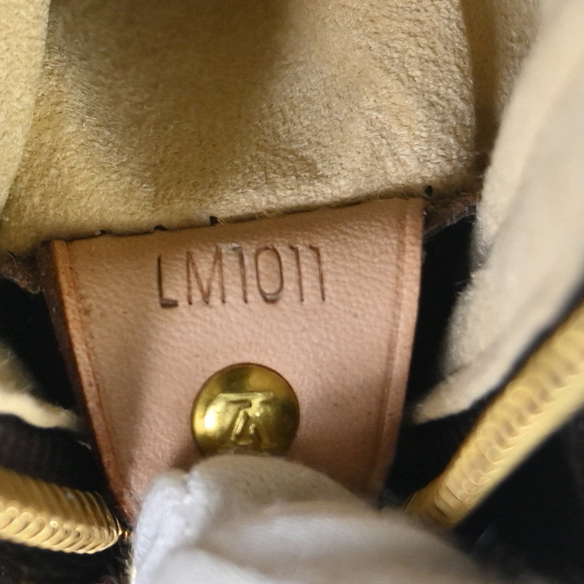 LOUIS VUITTON Logo Looping GM Shoulder Bag Monogram Leather Brown M51145 26RL728