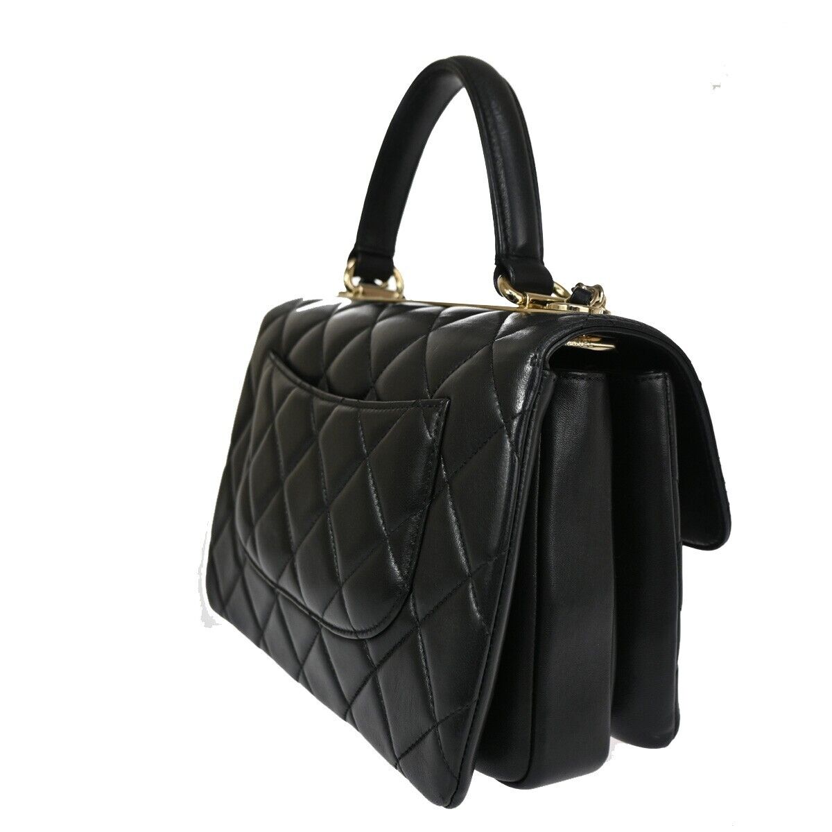 CHANEL CC Logo Matelasse 2Way Shoulder Hand Bag Leather Black GHW Italy 985RH891