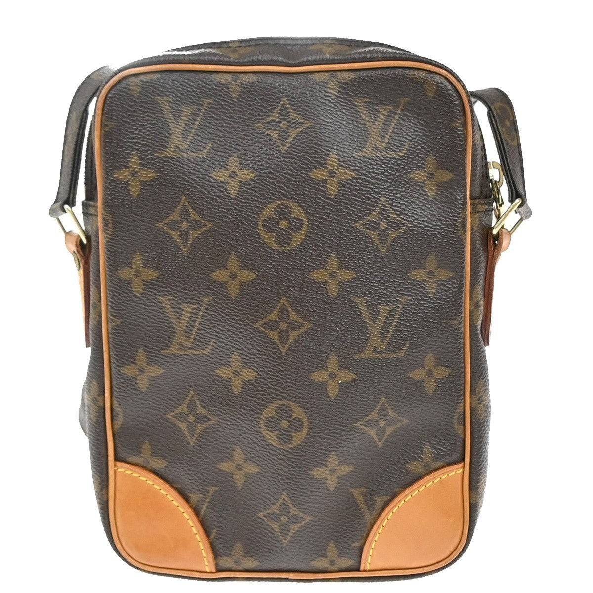 LOUIS VUITTON Danube Shoulder Bag Monogram Leather Brown France M45266 73KP006