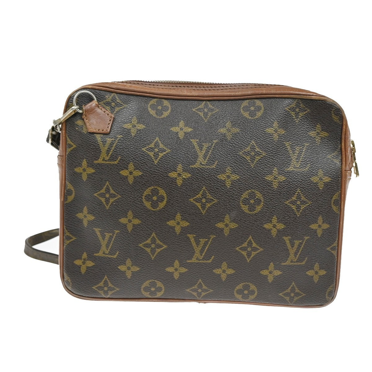 LOUIS VUITTON Pochette Sport Shoulder Bag Monogram Leather Brown France 61KB831