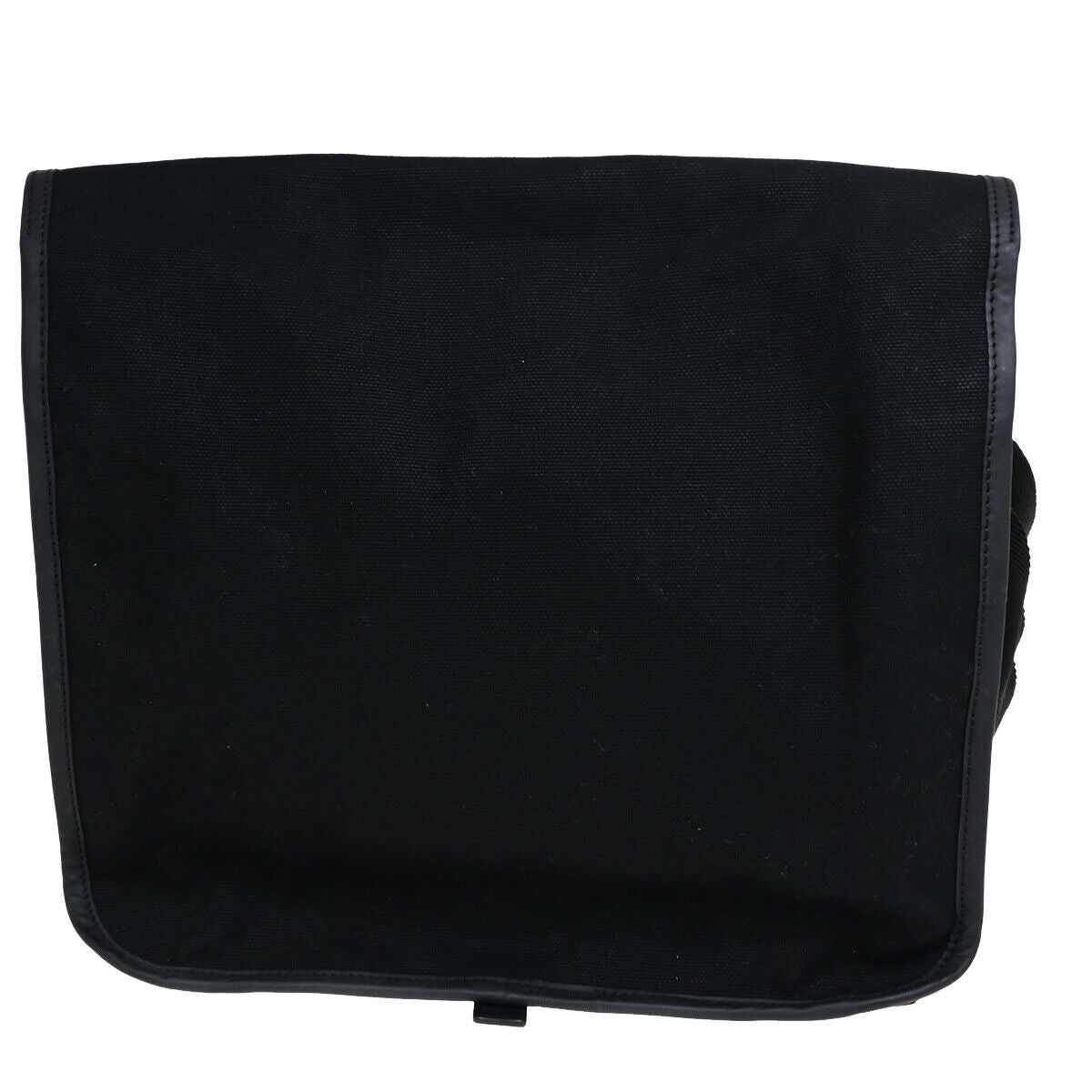 SALVATORE FERRAGAMO Logo Gancini Shoulder Bag Canavs Leather Black SHW 66YG645