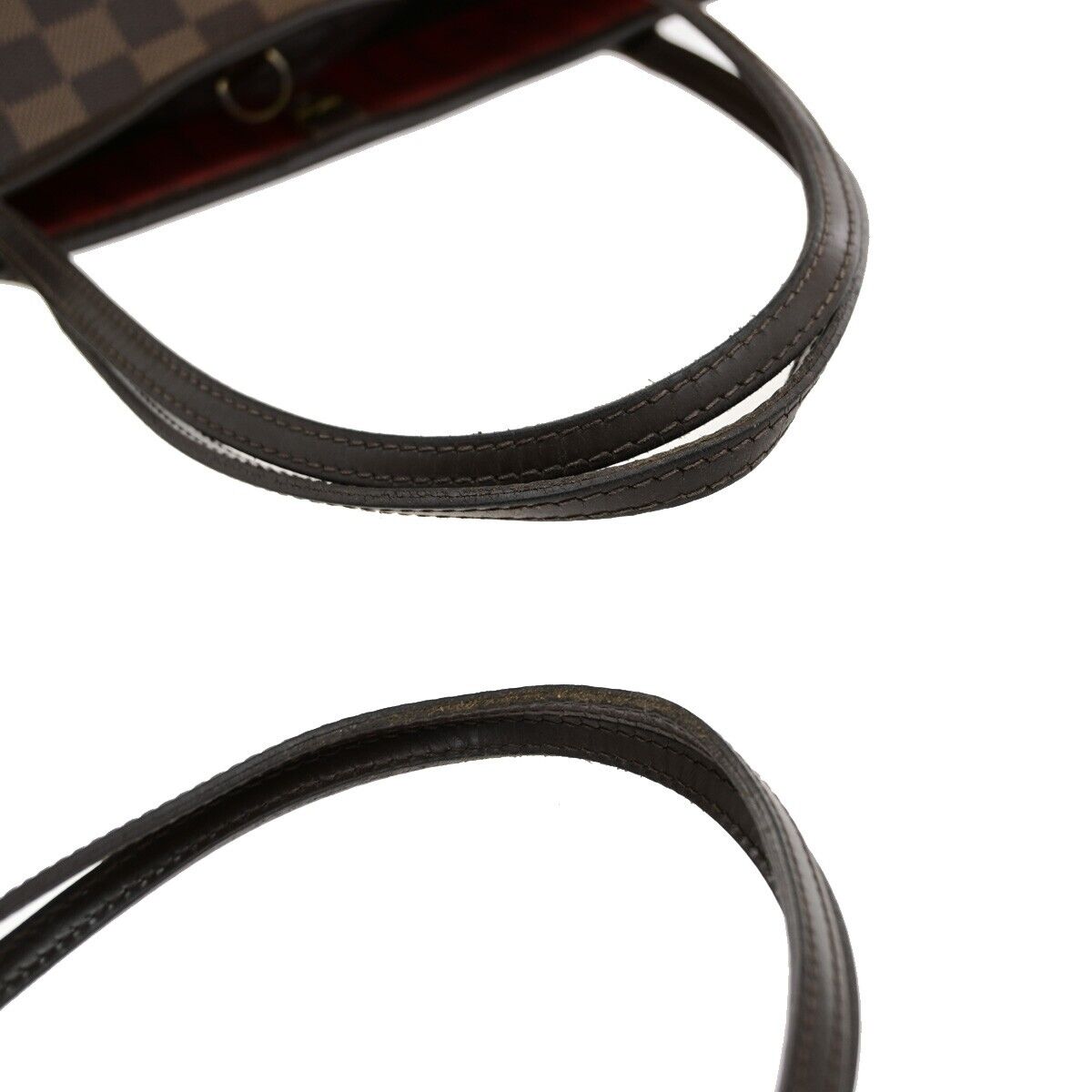 LOUIS VUITTON Neverfull MM Shoulder Tote Bag Damier Leather Brown N51105 13ED784