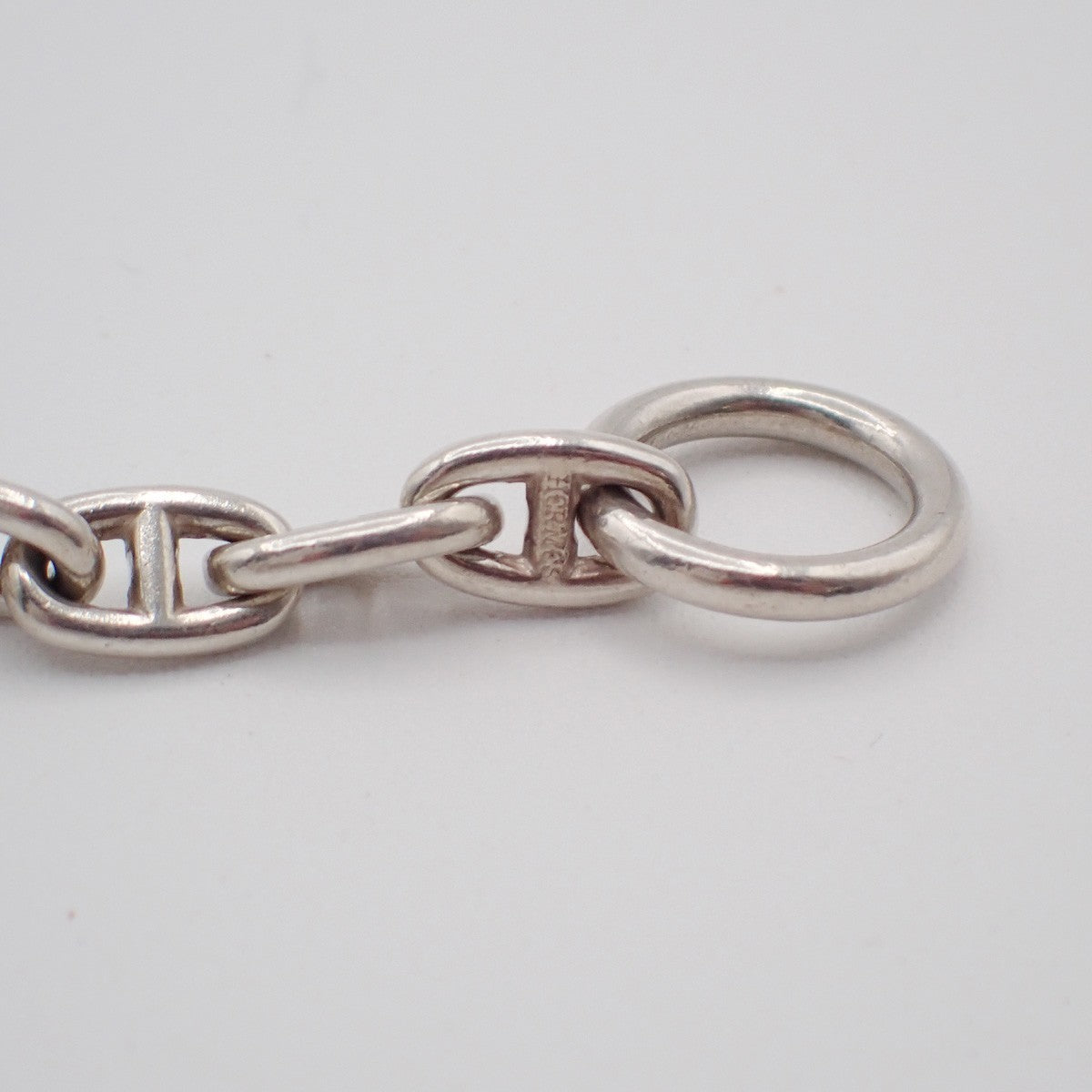 HERMES Logo Chaine D'ancre TPM Chain Bracelet  28 Link Silver Ag925 396LC630