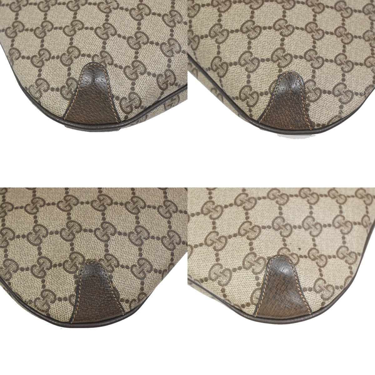 GUCCI Sherry GG Pattern Shoulder Bag PVC Leather Brown GHW Italy 61ZA324