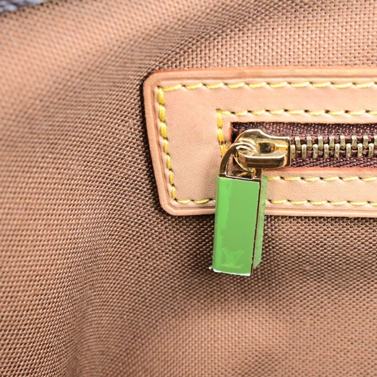 LOUIS VUITTON Cabas Piano Shoulder Bag Monogram Leather Brown M51148 77SJ595