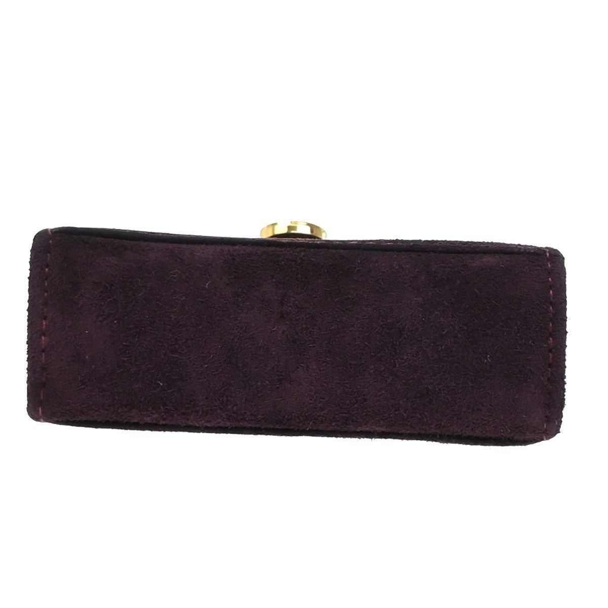 SALVATORE FERRAGAMO Gancini Mini Chain Shoulder Bag Suede Leather Purple 80KP154