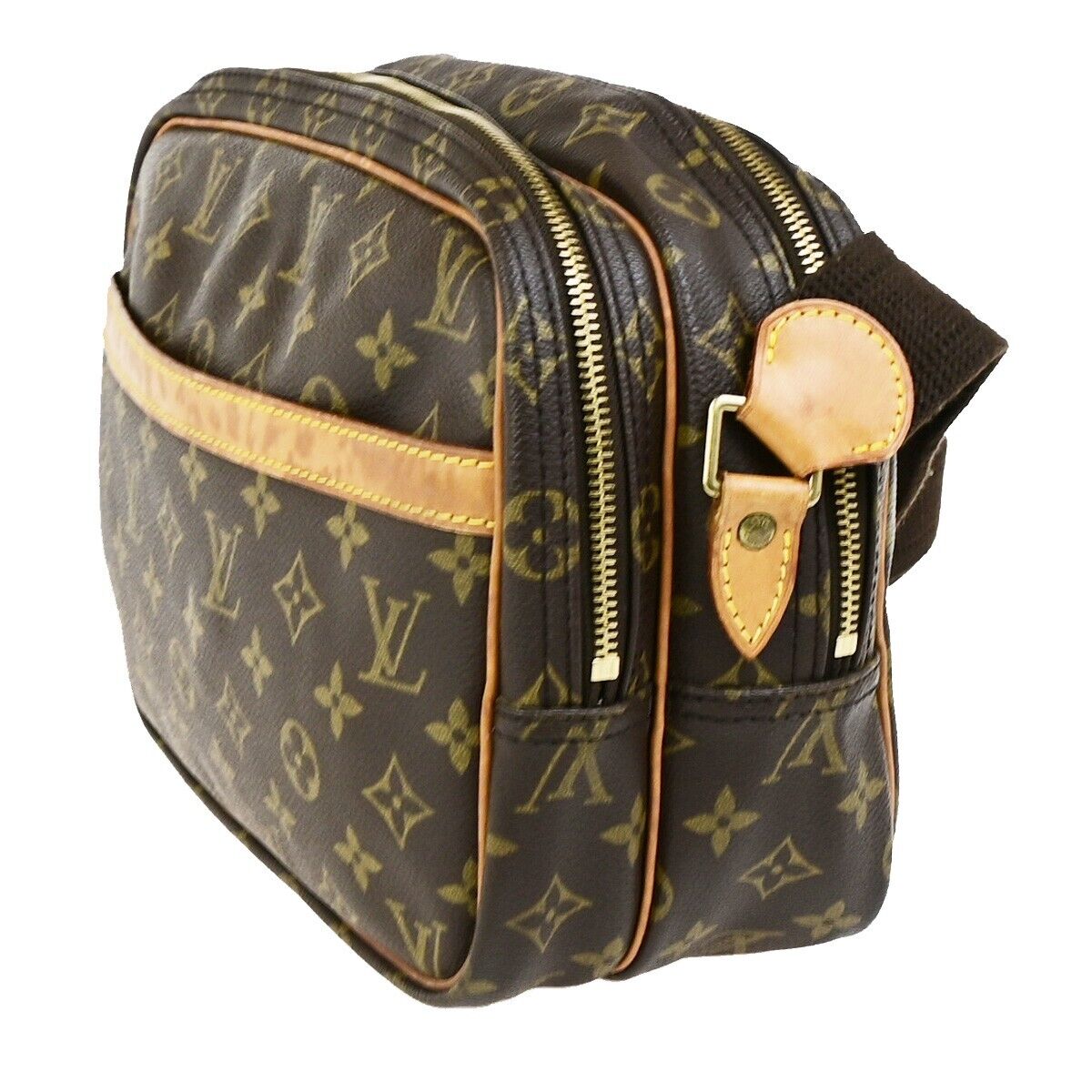 LOUIS VUITTON Reporter PM Crossbody Shoulder Bag Monogram Leather M45254 80ED037
