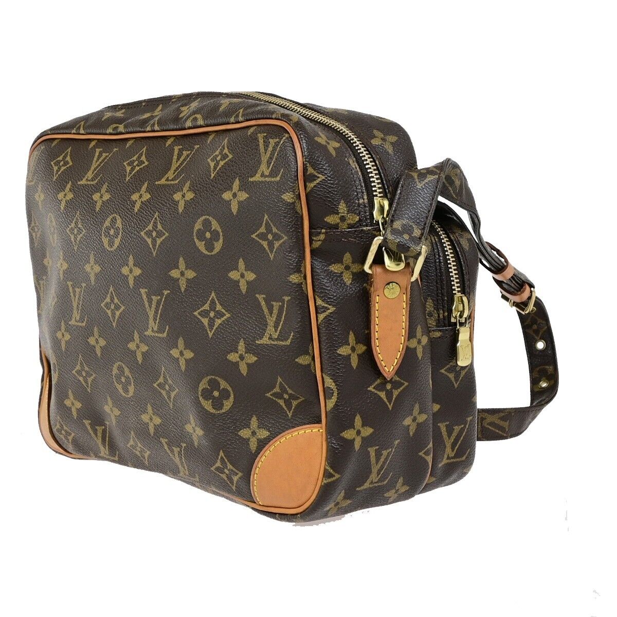 LOUIS VUITTON Nile Crossbody Shoulder Bag Monogram Leather Brown M45244 84FB270