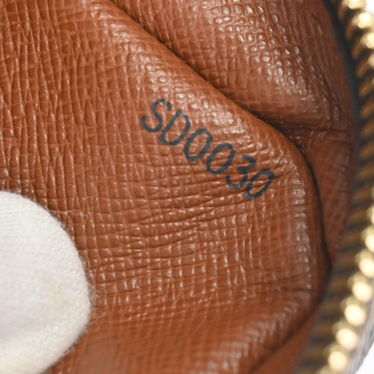 LOUIS VUITTON Danube Shoulder Bag Monogram Leather Brown USA M45266 11CA836
