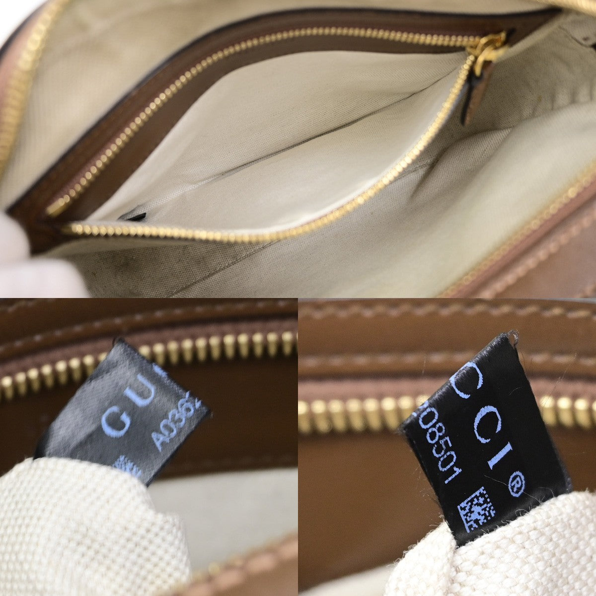GUCCI GG Pattern Crossbody Shoulder Bag Supreme Leather Brown GHW Italy 96YJ268