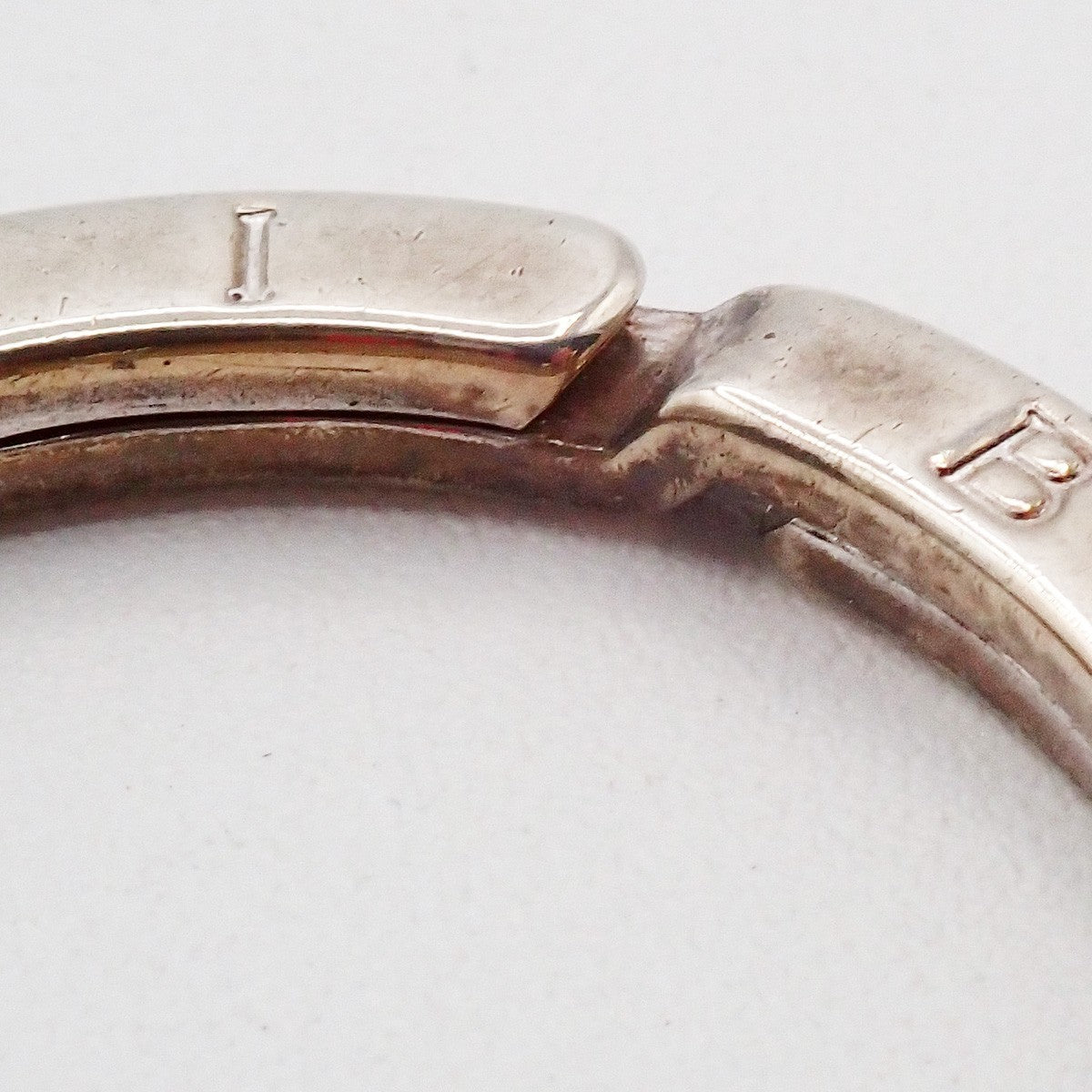 BVLGARI Logo Key Ring Silver Ag 925 Accessory Italy 02EG275