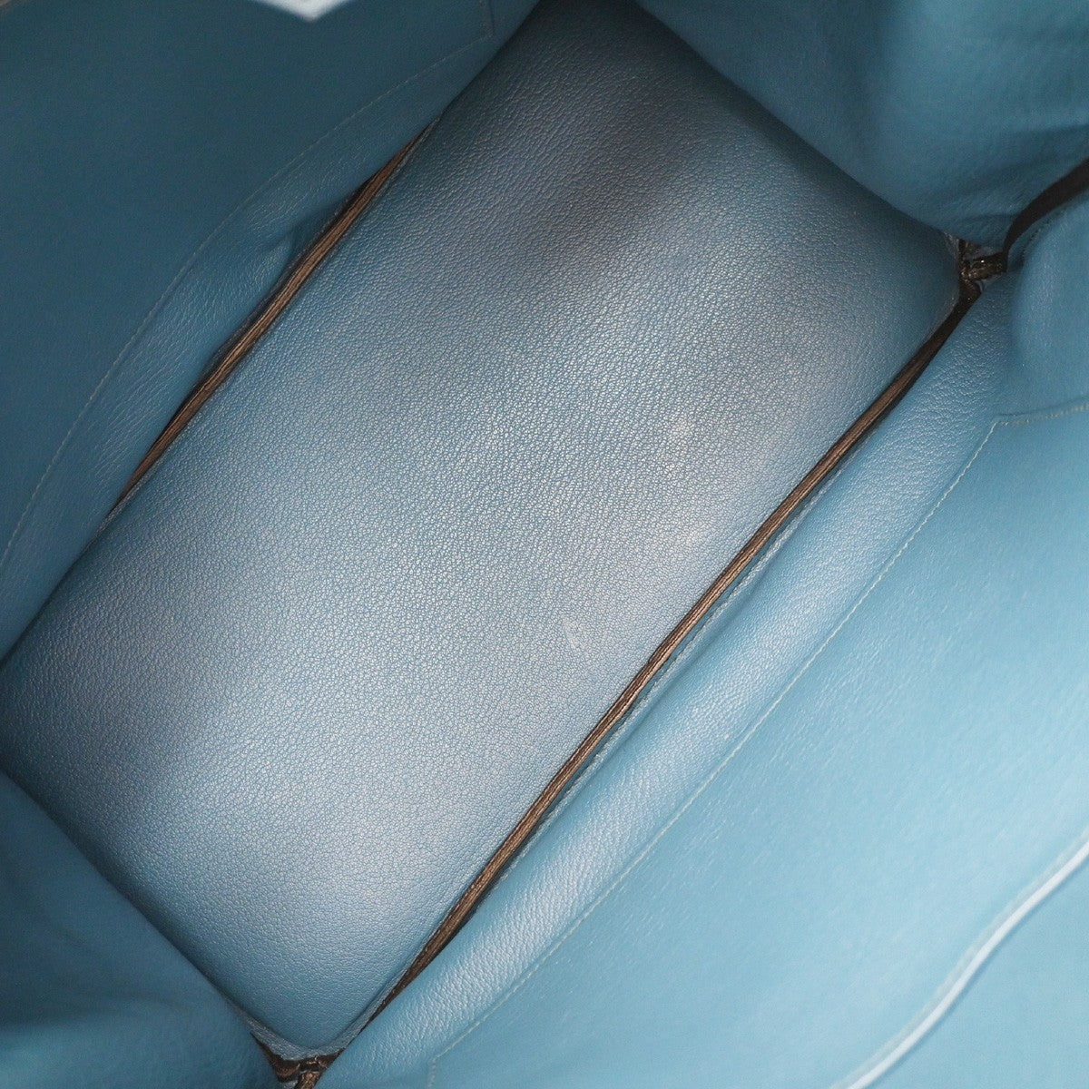 HERMES Birkin 35 Hand Bag Togo Leather Square Q Blue de Galice GHW 6600LC640