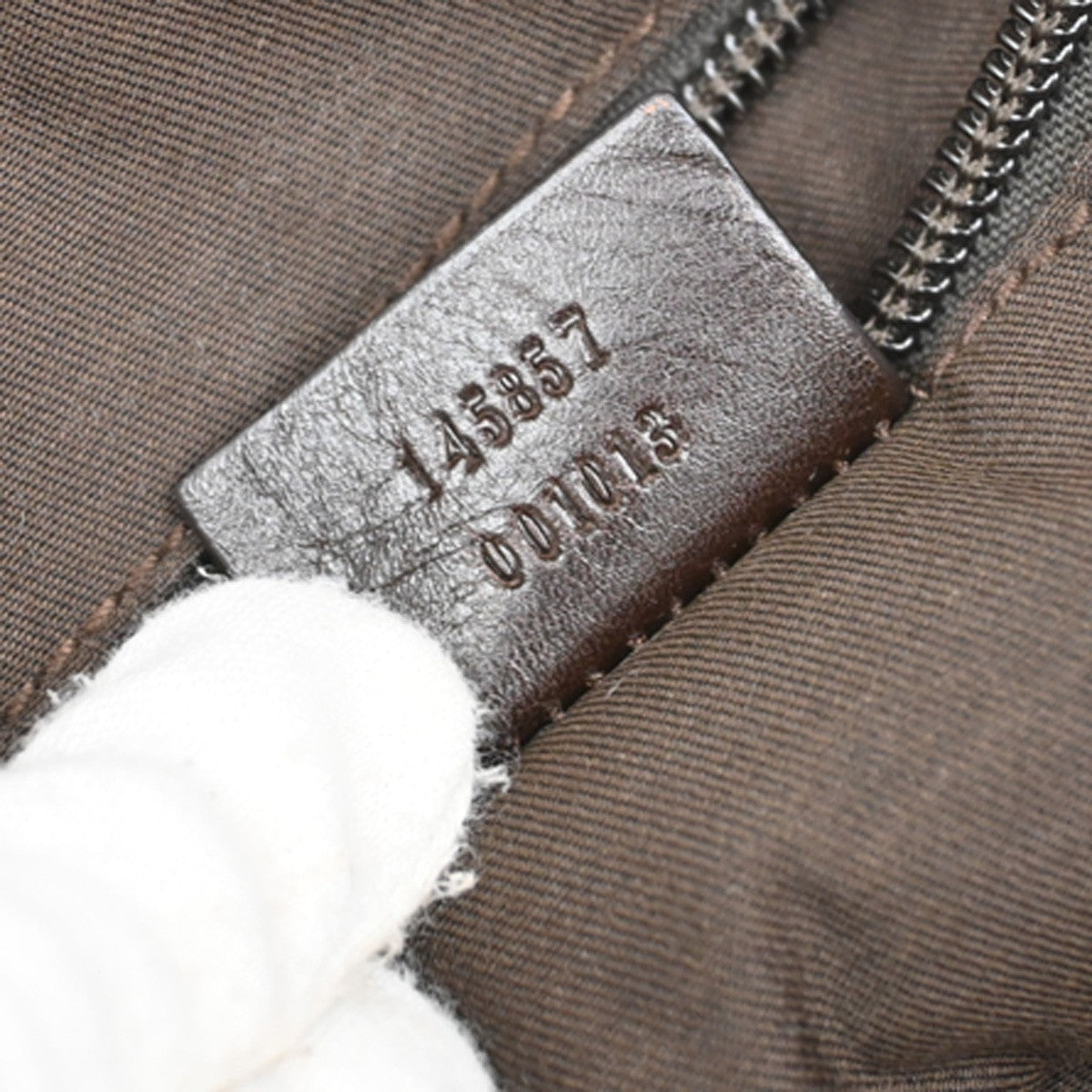 GUCCI Logo GG Pattern Shoulder Bag Canvas Leather Brown SHW Italy 85KB469