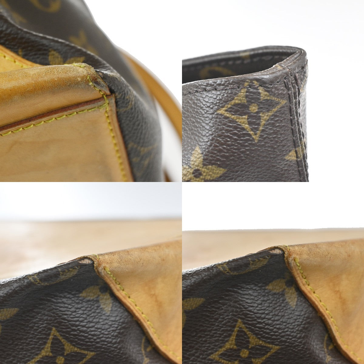 LOUIS VUITTON Cabas Mezzo Shoulder Bag Monogram Leather Brown M51151 73MA498