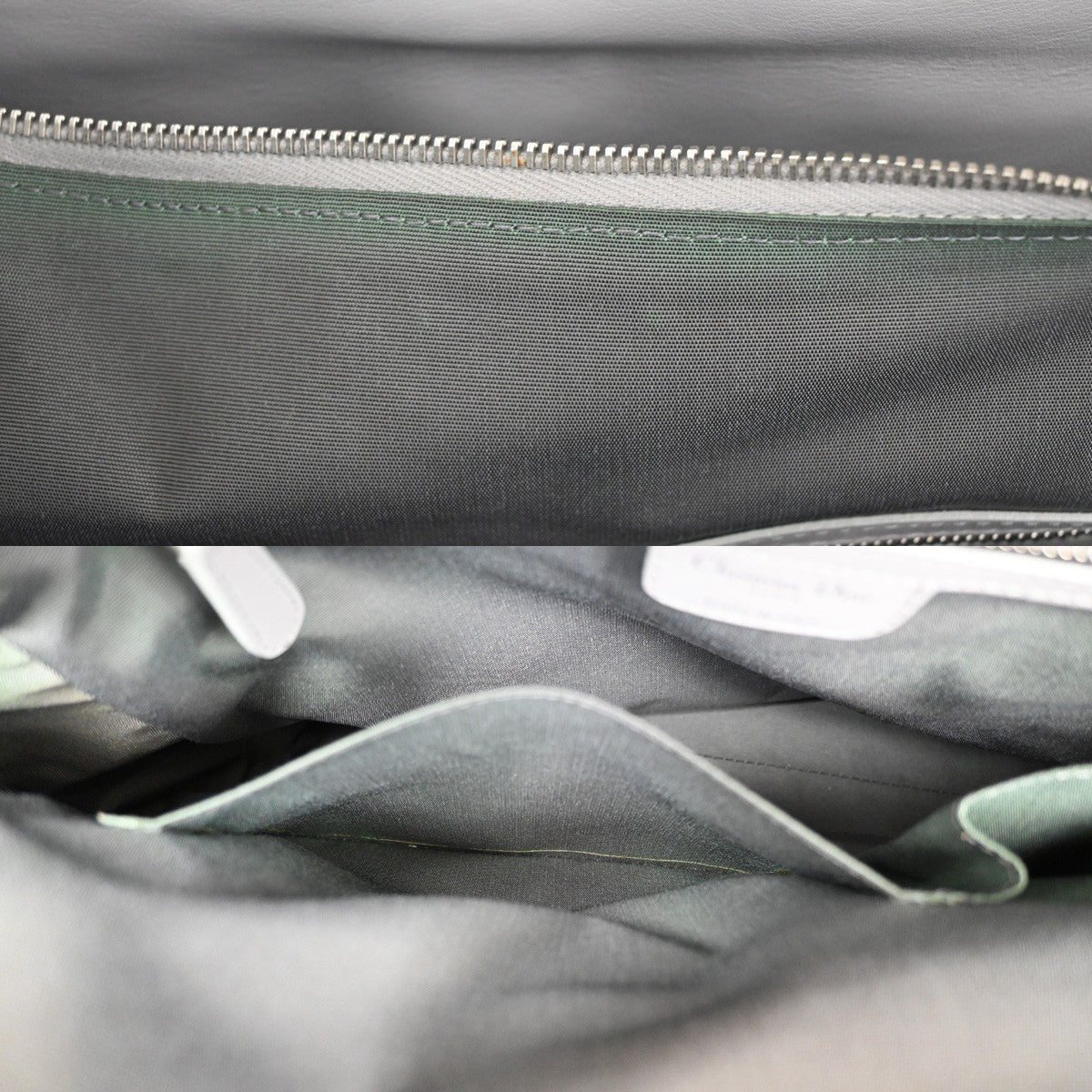 CHRISTIAN DIOR CD LOGO Karenina Hand Bag Leather Gray Italy 72KC914