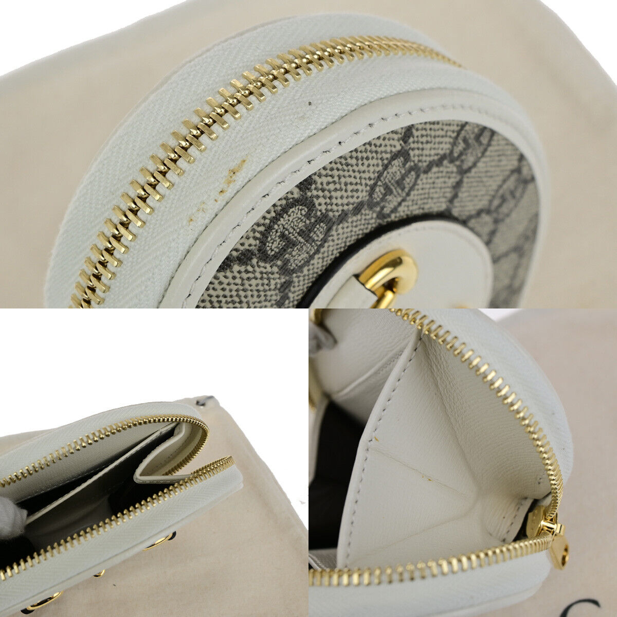 GUCCI Horsebit 1955 GG Pattern Coin Case Wallet Supreme Leather WE BN 79RK736