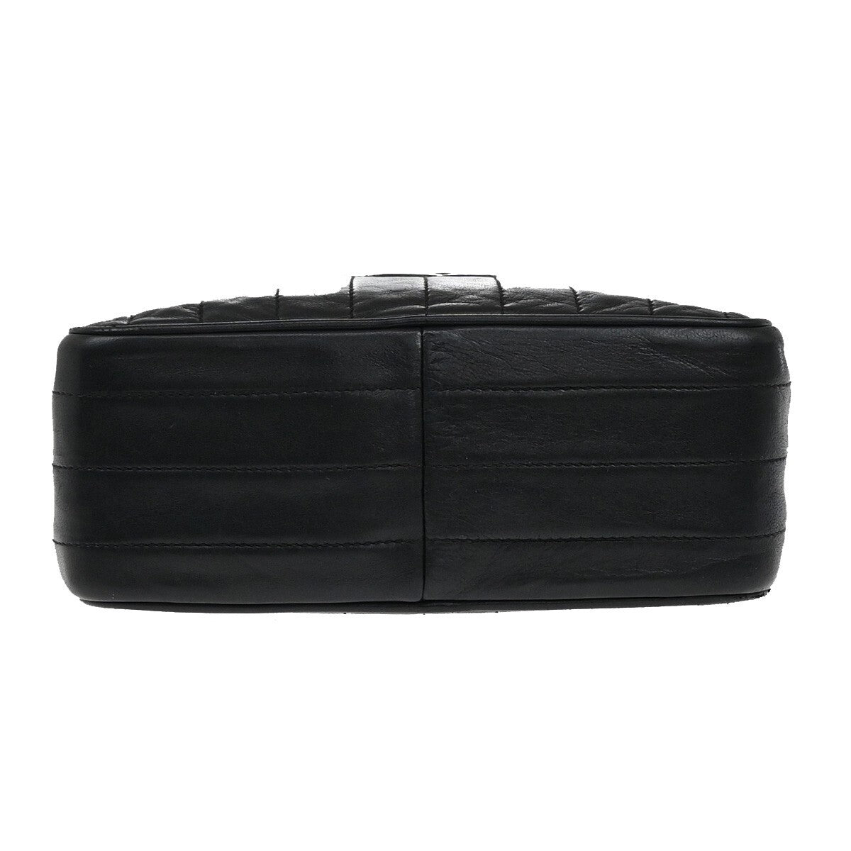 CHANEL Mini Matelasse Tassel Chain Shoulder Bag Leather Black Vintage 629RF270