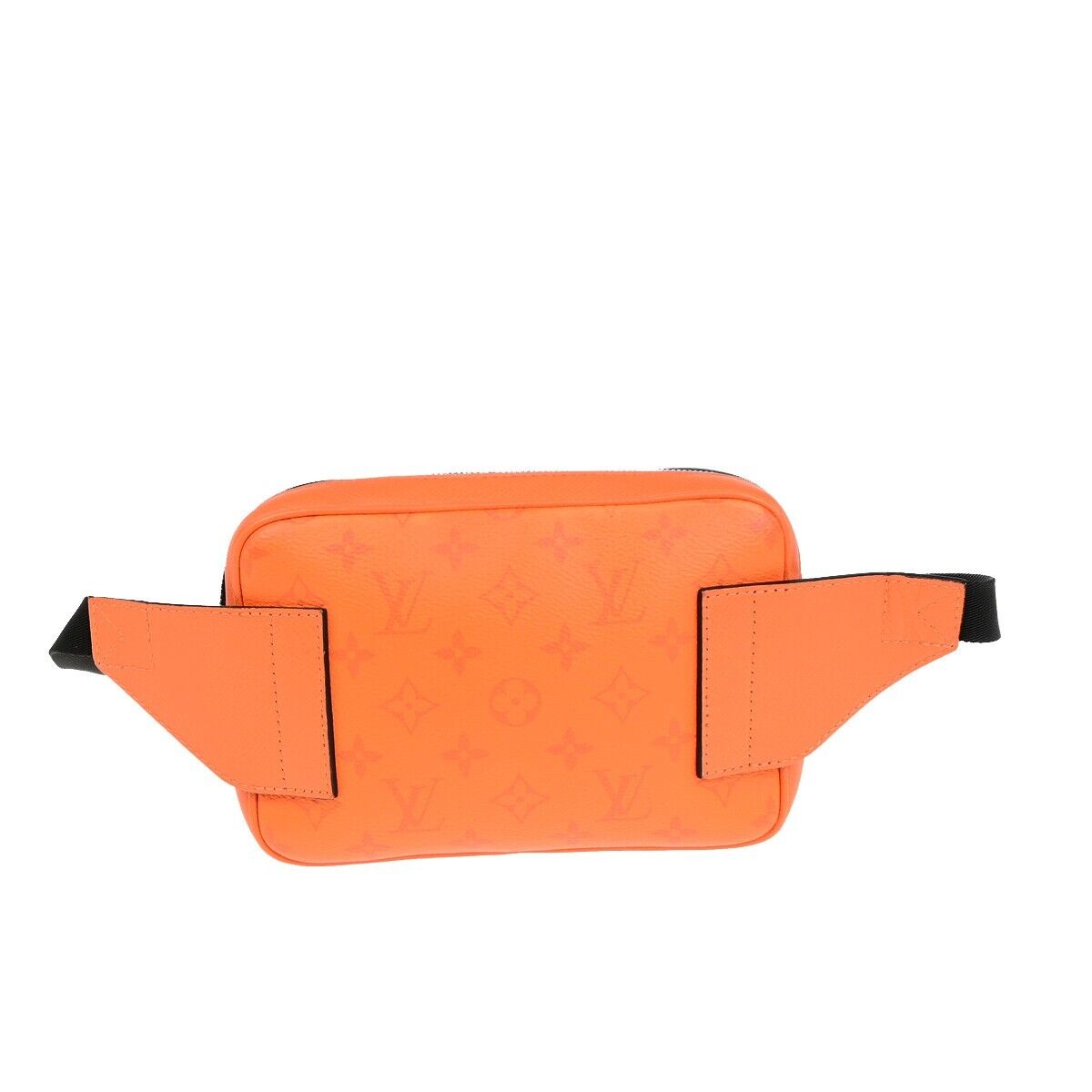 LOUIS VUITTON LV Logo Body Belt Bum Bag Taigarama Leather Orange M30430 44EC336