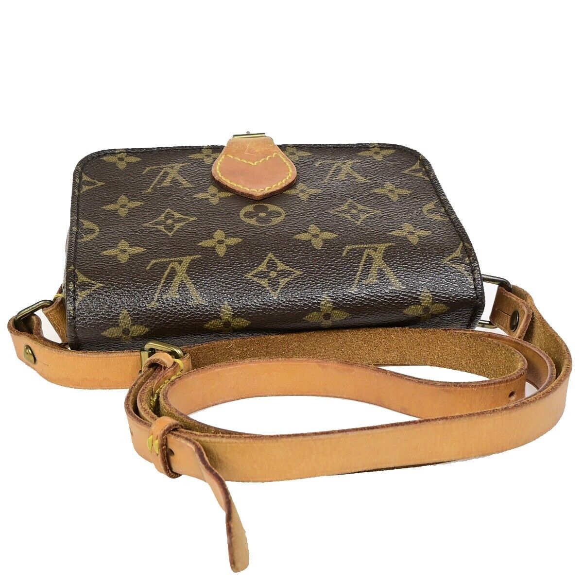 LOUIS VUITTON Mini Cartouchiere Shoulder Bag Monogram Leather BN M51254 34EB343