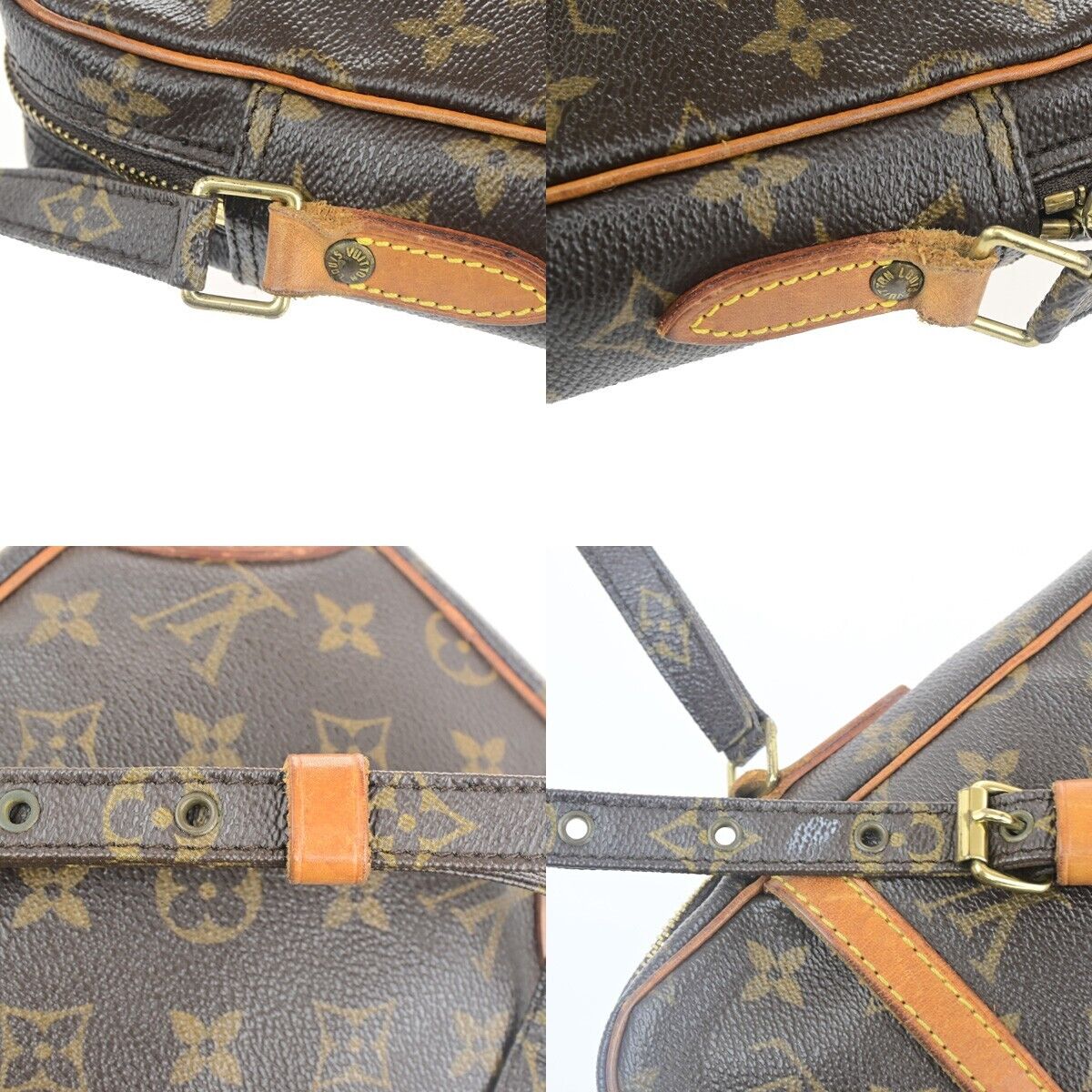 LOUIS VUITTON Danube Shoulder Bag Monogram Leather Brown France M45266 33EC685