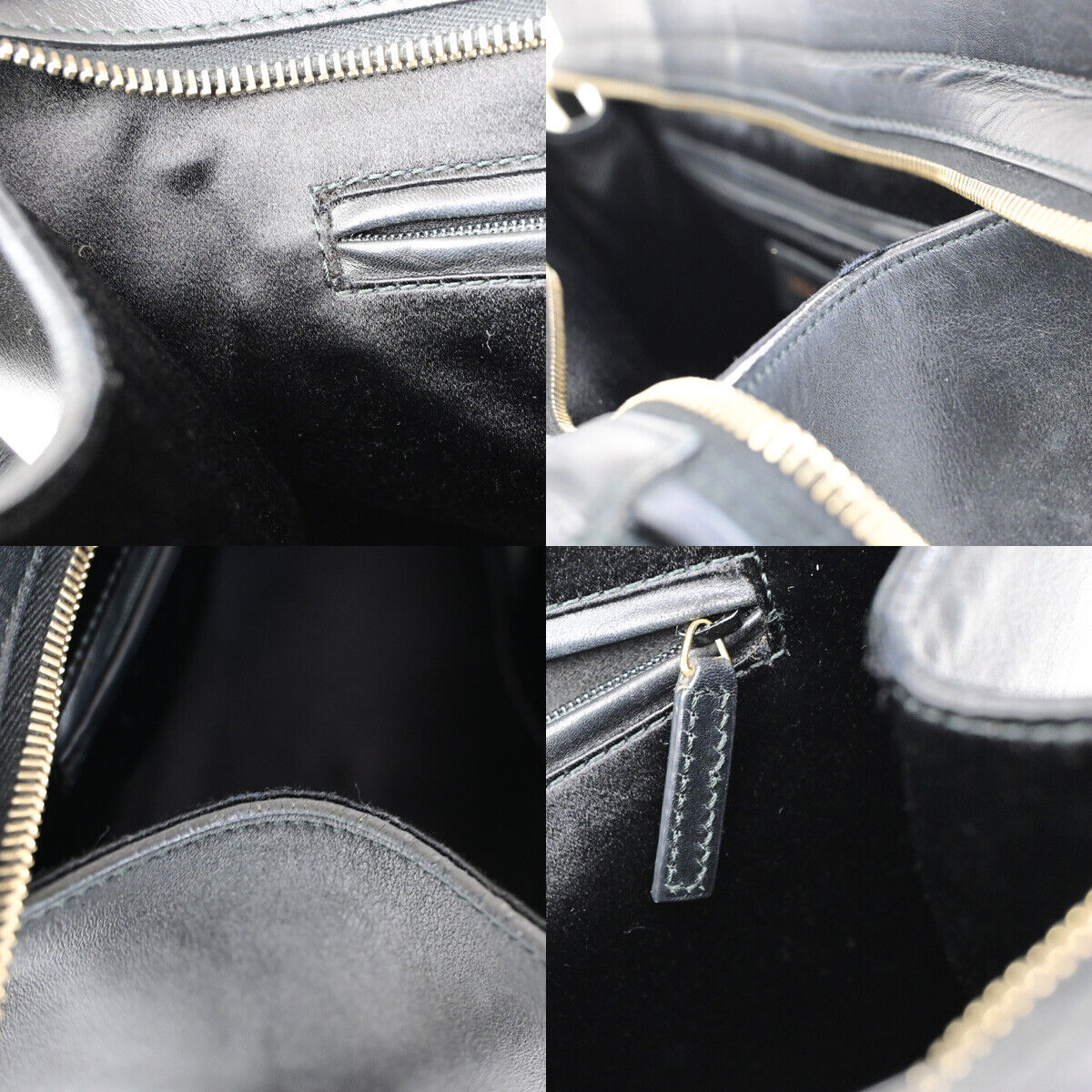 YVES SAINT LAURENT Y Line Cabas Chyc Hand Bag Leather Black GHW Italy 22YG428