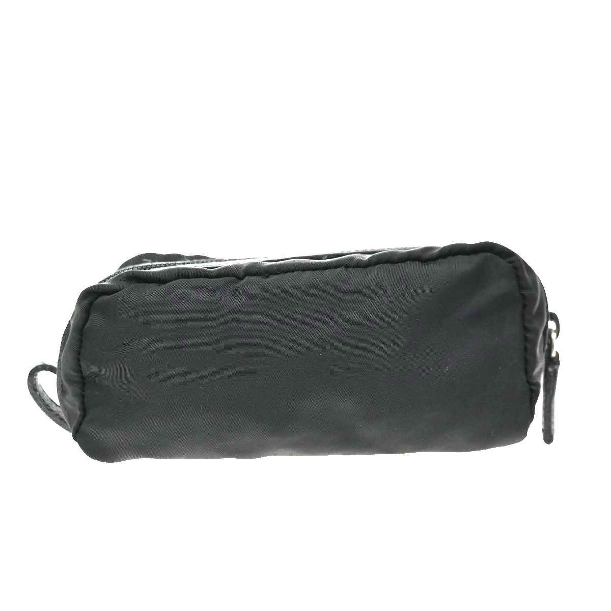 PRADA Logo Tessuto Mini Cosmetic Pouch Nylon Leather Black SHW Italy 09KD207