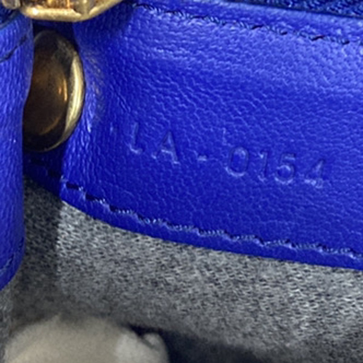 CELINE Logo Trio Crossbody Shoulder Bag Leather Blue Italy 88EG009
