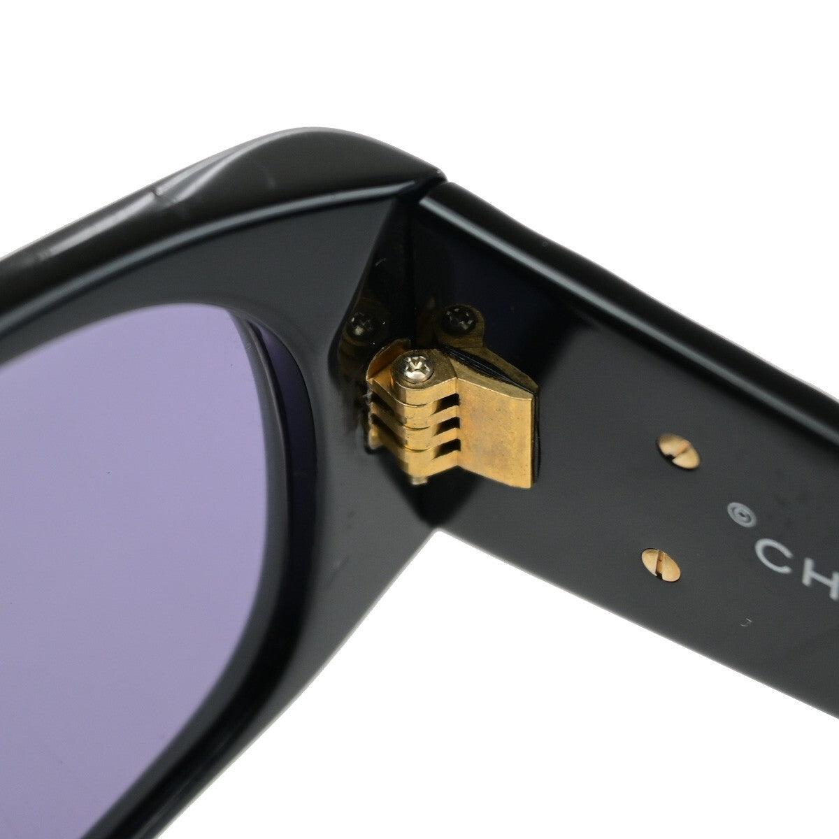 CHANEL CC Logo Sunglasses Eye Wear Plastic Black GHW 01450 Italy 05RK220