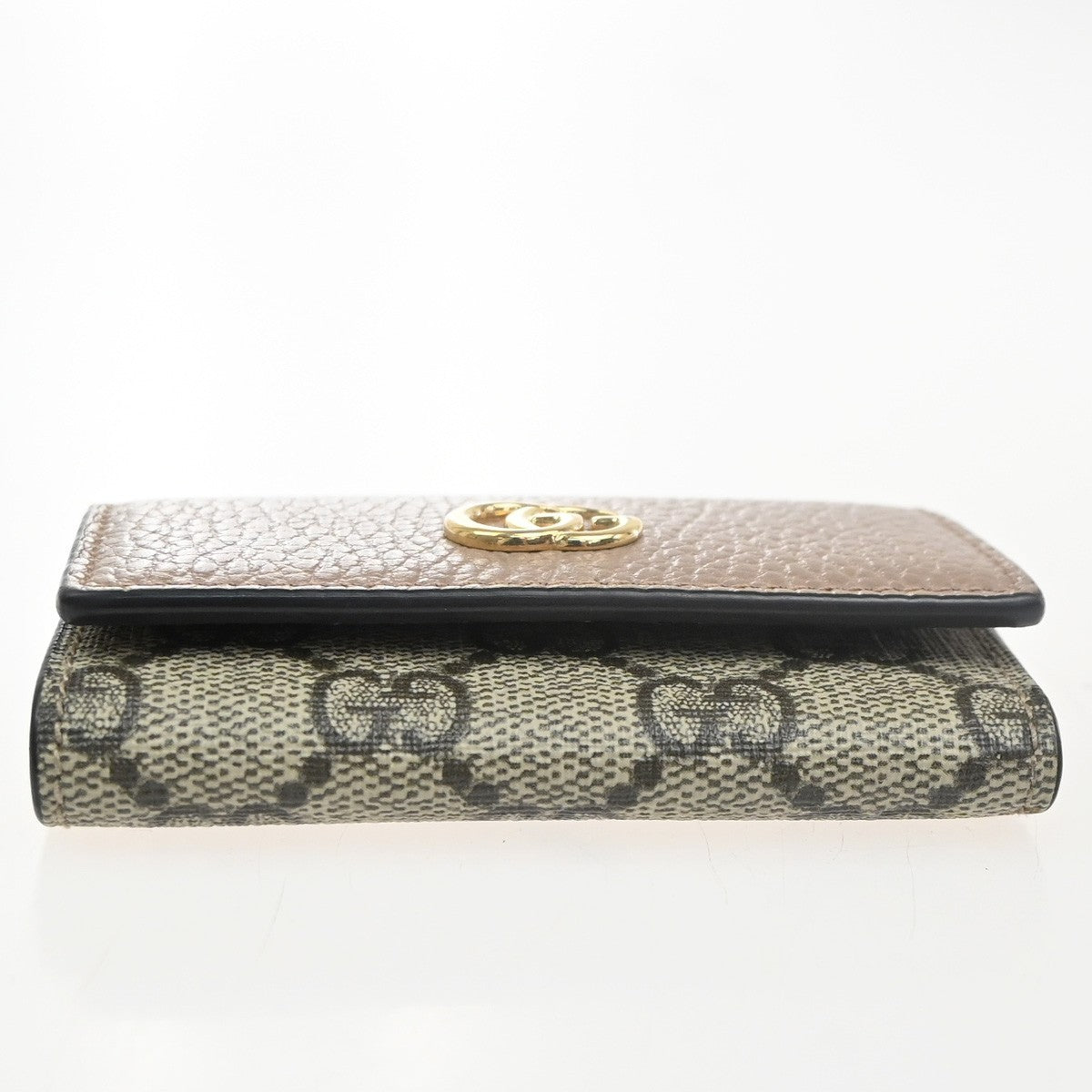 GUCCI Logo GG Marmont 6 Hook Key Case Supreme Leather Beige Italy GHW 61RL941