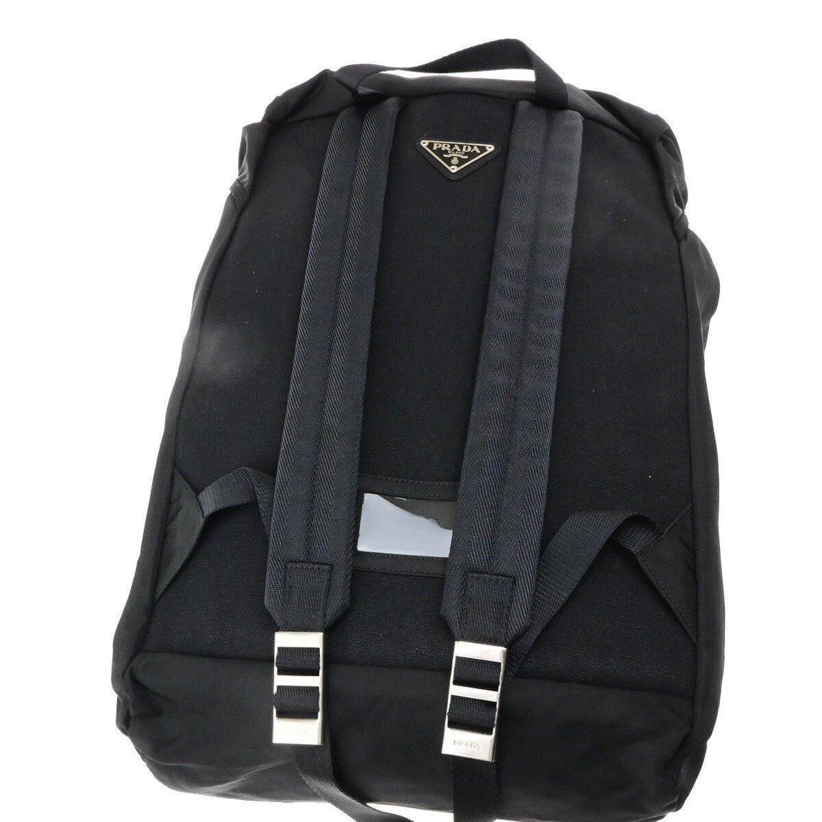 PRADA Logo Tessuto Backpack Bag Nylon Black Nero SHW Made in Italy 20RF241