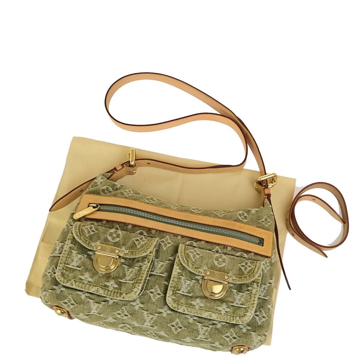 LOUIS VUITTON Baggy PM Shoulder Bag Monogram Denim Leather GN M95213 653RK693