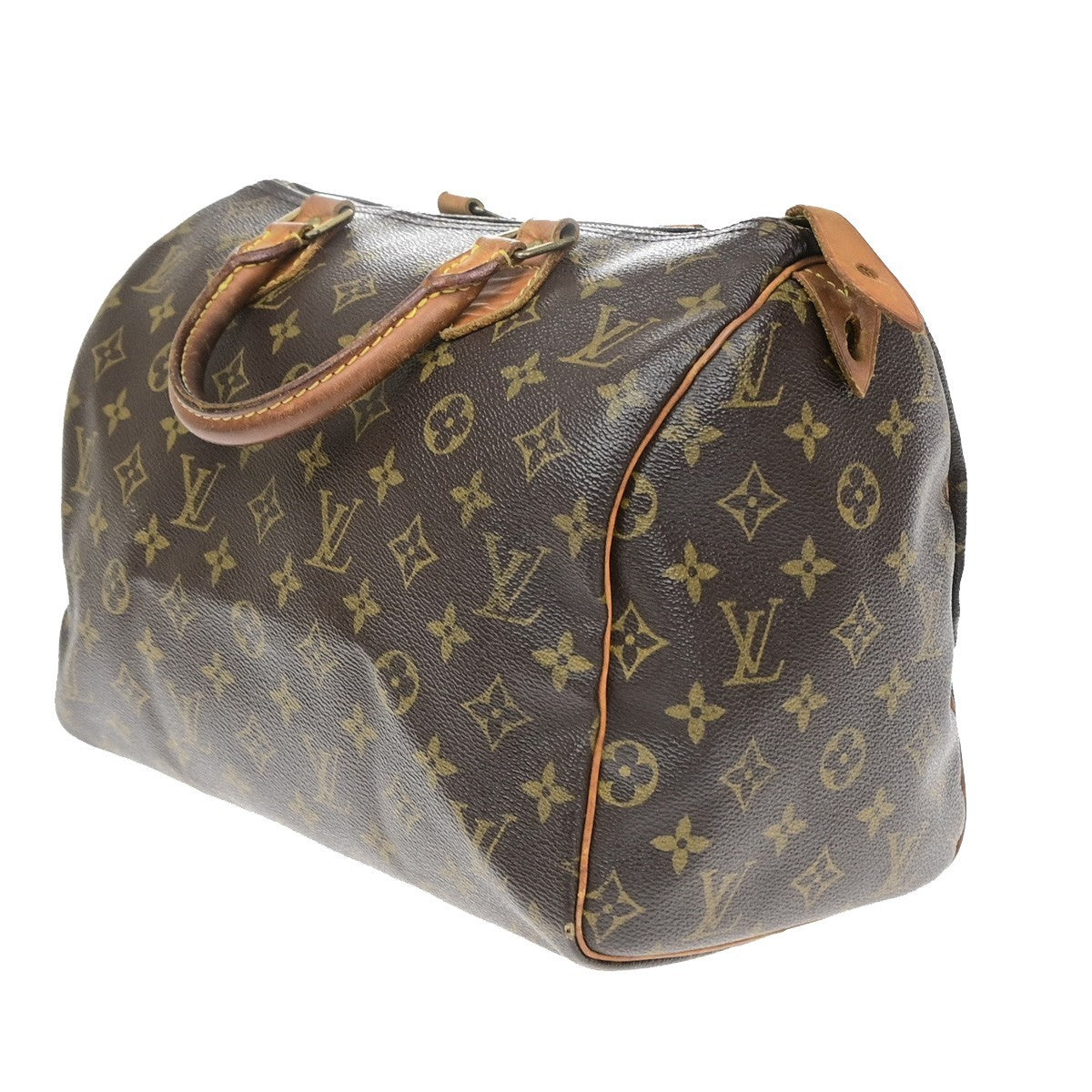 LOUIS VUITTON Speedy 30 Travel Hand Bag Monogram Leather Brown M41526 17MA700