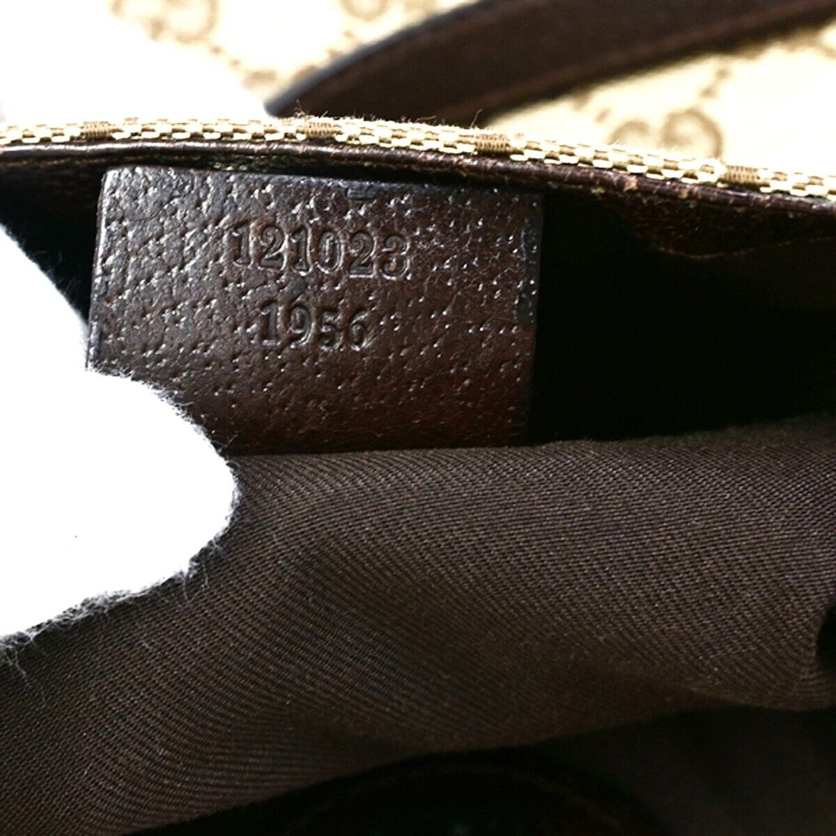 GUCCI Logo GG Pattern Shoulder Tote Bag Canvas Leather Brown SHW Italy 67EC877