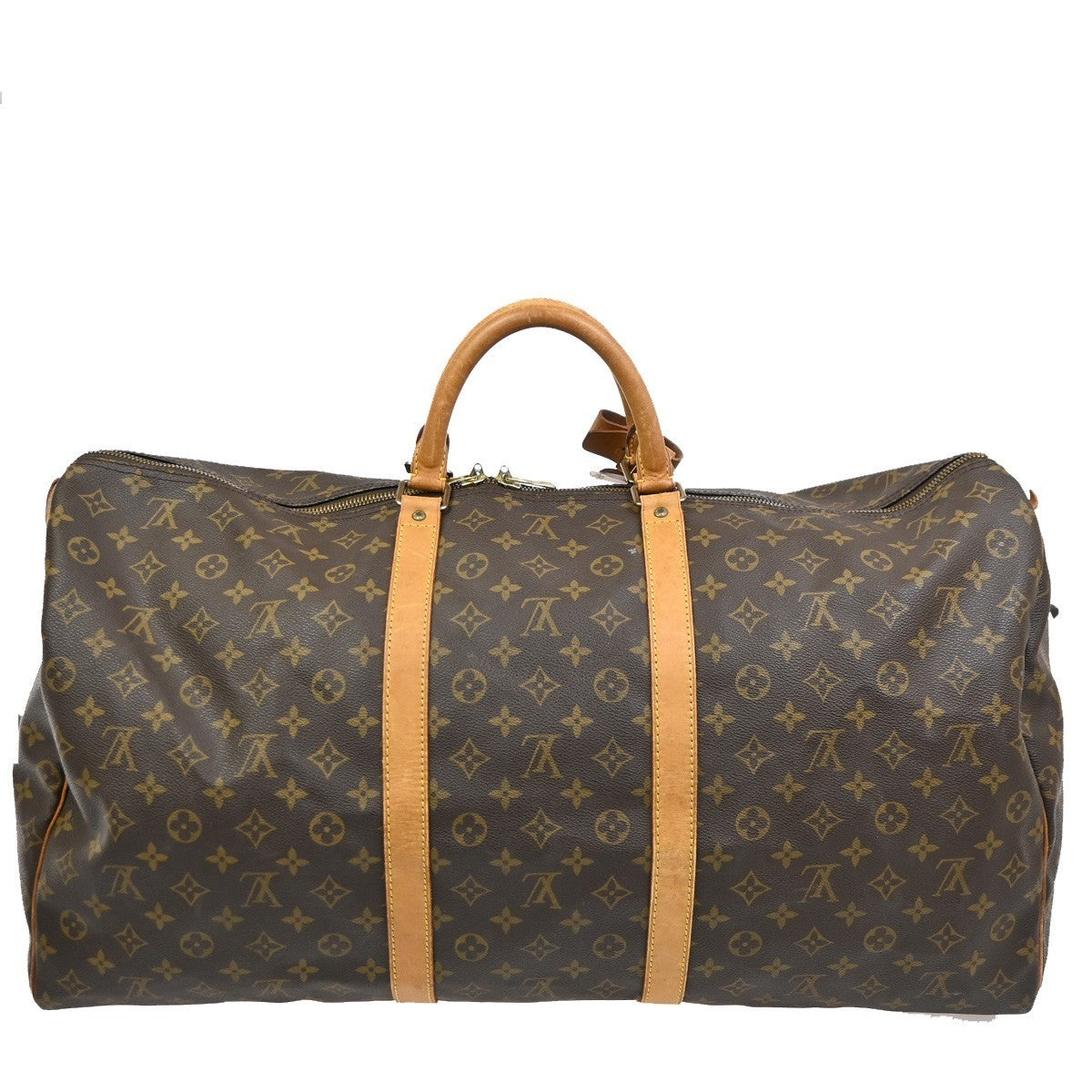 LOUIS VUITTON Keepall 60 Travel Hand Bag Monogram Leather Brown M41422 11TA351
