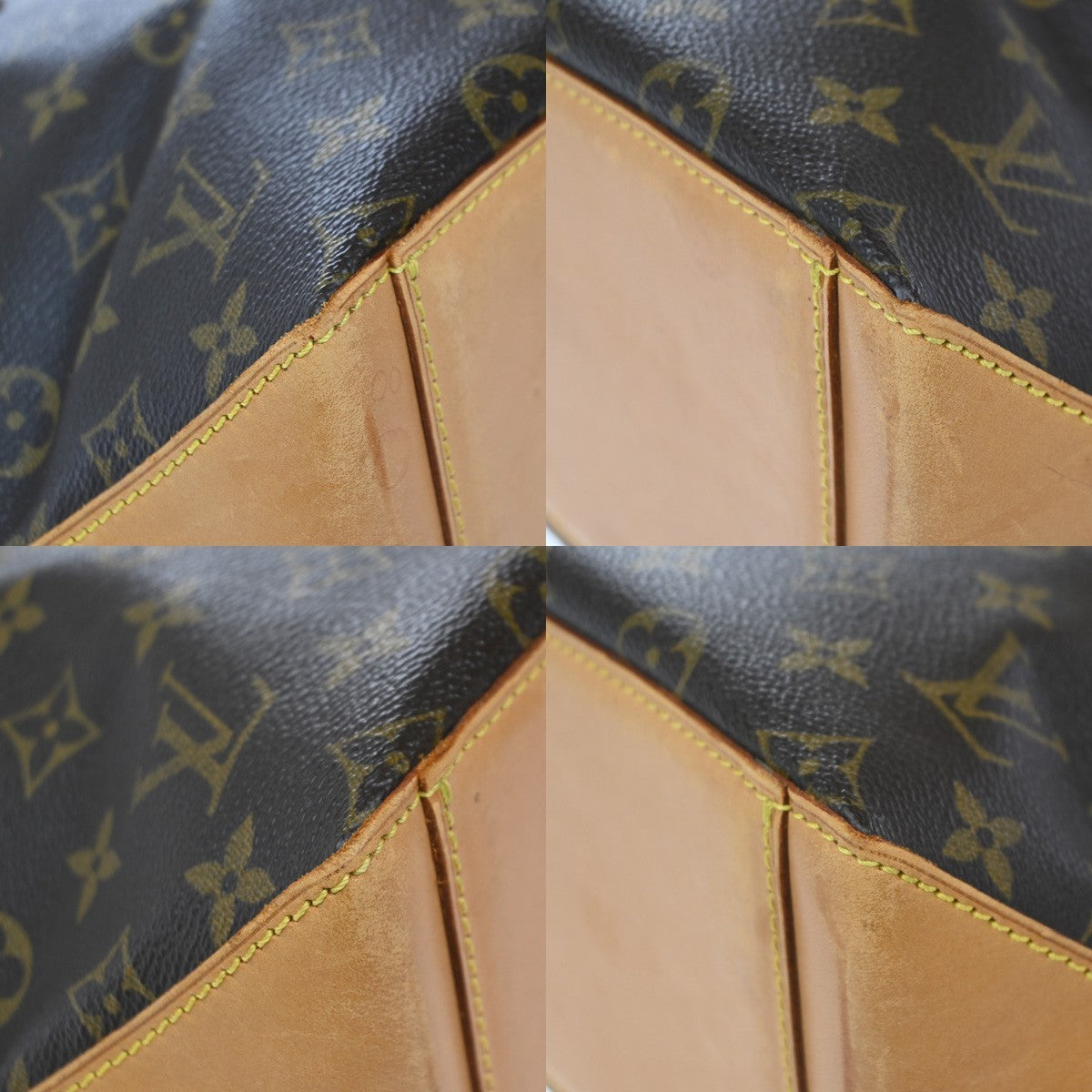 LOUIS VUITTON Cabas Piano Shoulder Bag Monogram Leather Brown M51148 82KP450