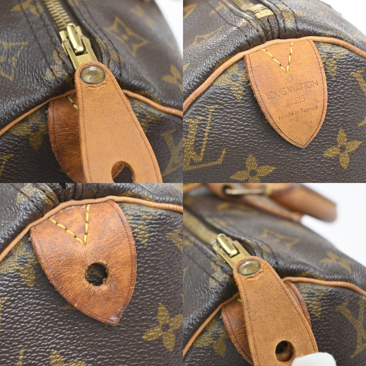 LOUIS VUITTON Speedy 30 Travel Hand Bag Monogram Leather Brown M41526 17MA564