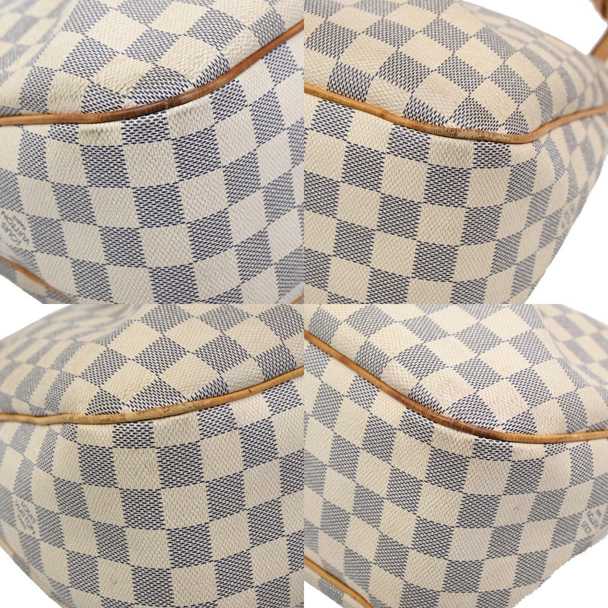 LOUIS VUITTON Siracusa MM Shoulder Bag Damier Azur Leather White N41112 77DA086