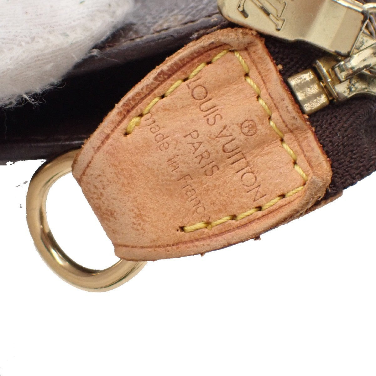 LOUIS VUITTON Logo BUCKET GM Pouch Bag Monogram Leather Brown France 60KB737