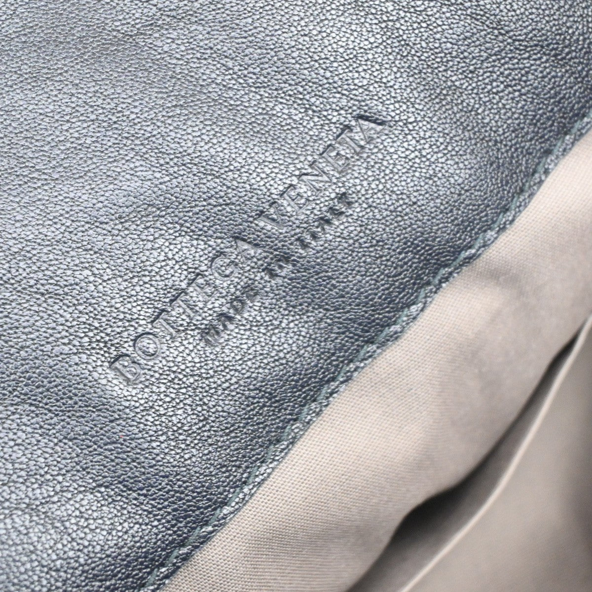 BOTTEGA VENETA Logo Intrecciato Clutch Hand Bag Leather Black BE KI 35YH811