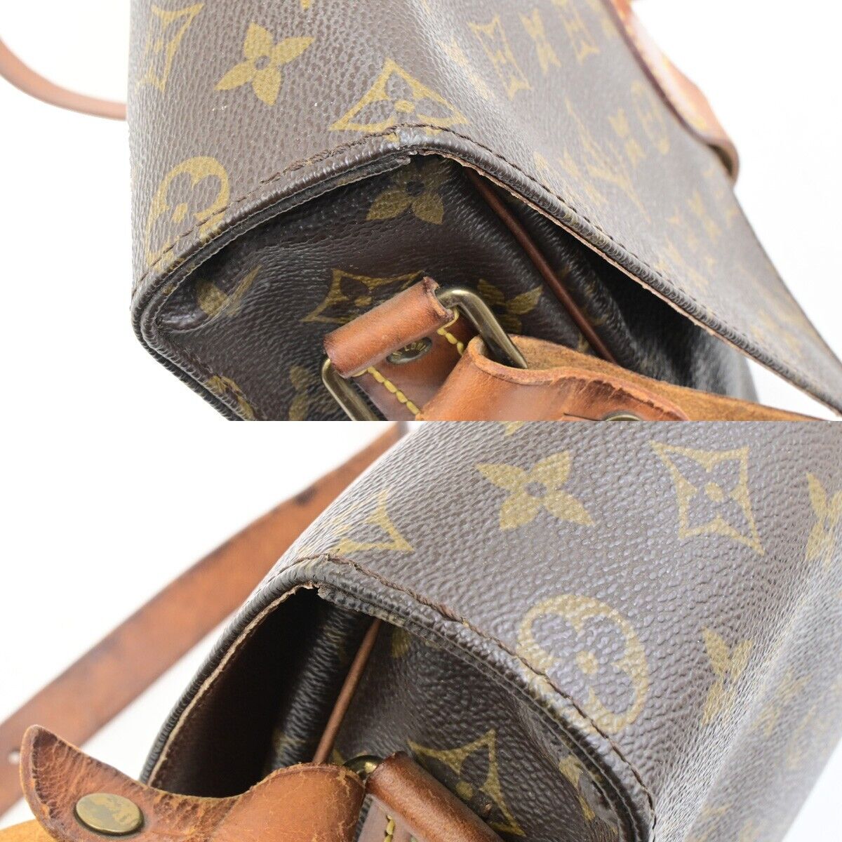 LOUIS VUITTON Cartouchiere GM Shoulder Bag Monogram Leather Brown M51252 62ED502