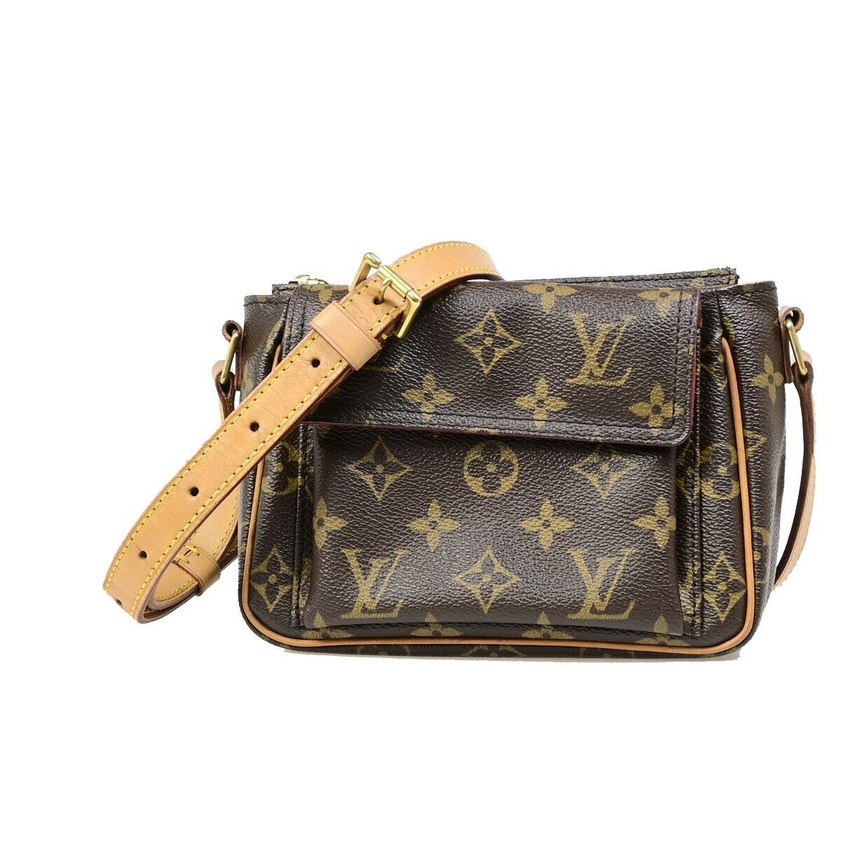 LOUIS VUITTON Viva Cite PM Shoulder Bag Monogram Leather Brown M51165 47EB795