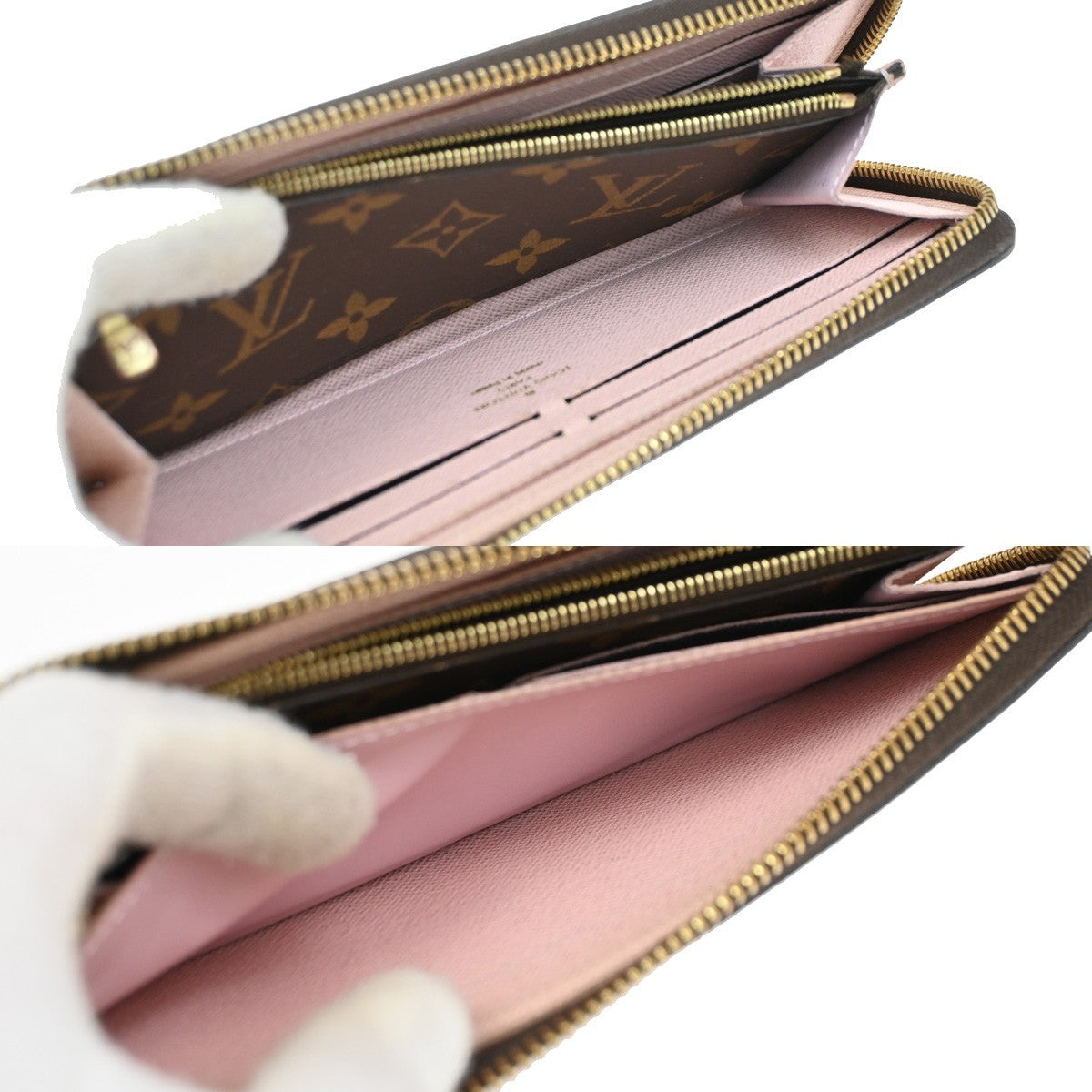 LOUIS VUITTON Clemence Zippy Long Wallet Monogram Leather Brown M61298 80DA242