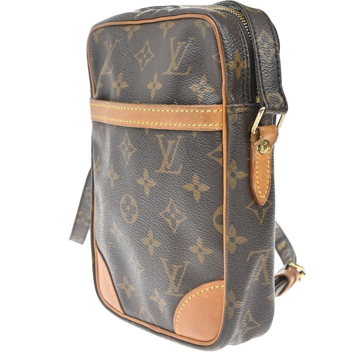 LOUIS VUITTON Danube Shoulder Bag Monogram Leather Brown France M45266 83KC783
